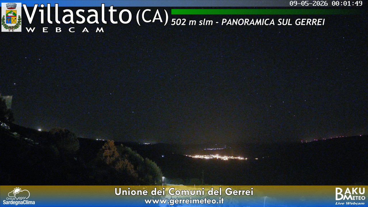 time-lapse frame, Villasalto webcam