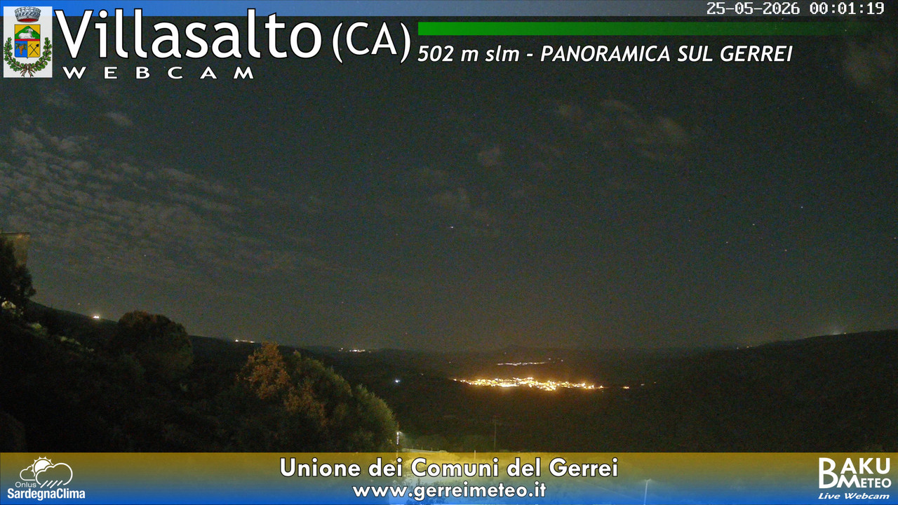 time-lapse frame, Villasalto webcam