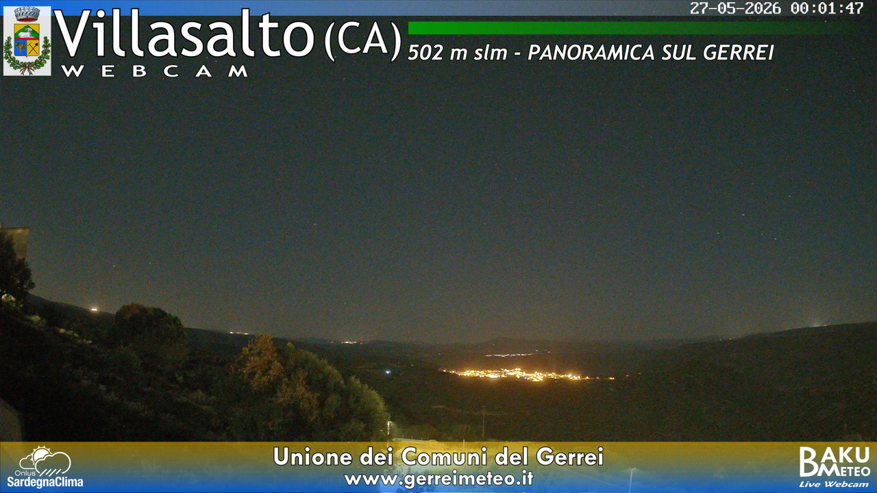 time-lapse frame, Villasalto webcam