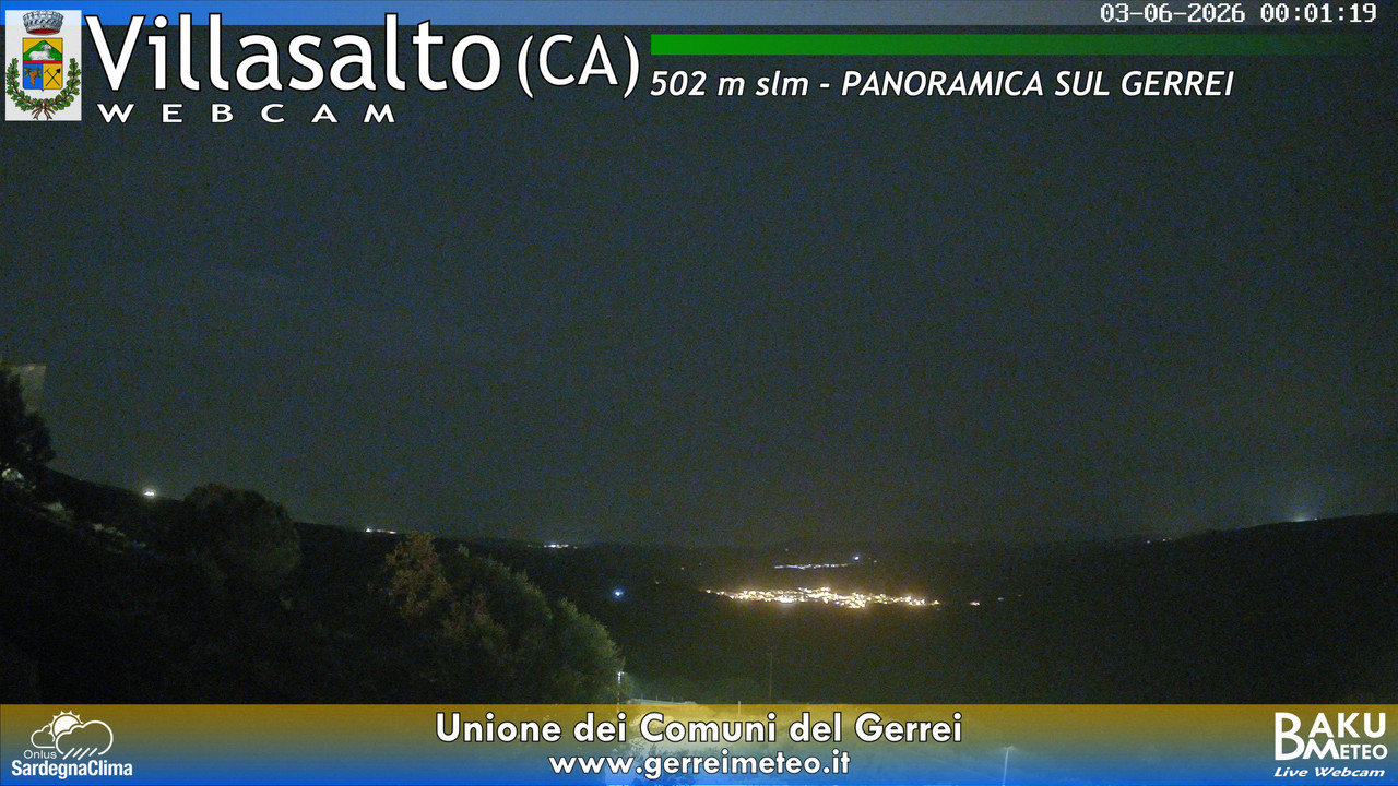 time-lapse frame, Villasalto webcam