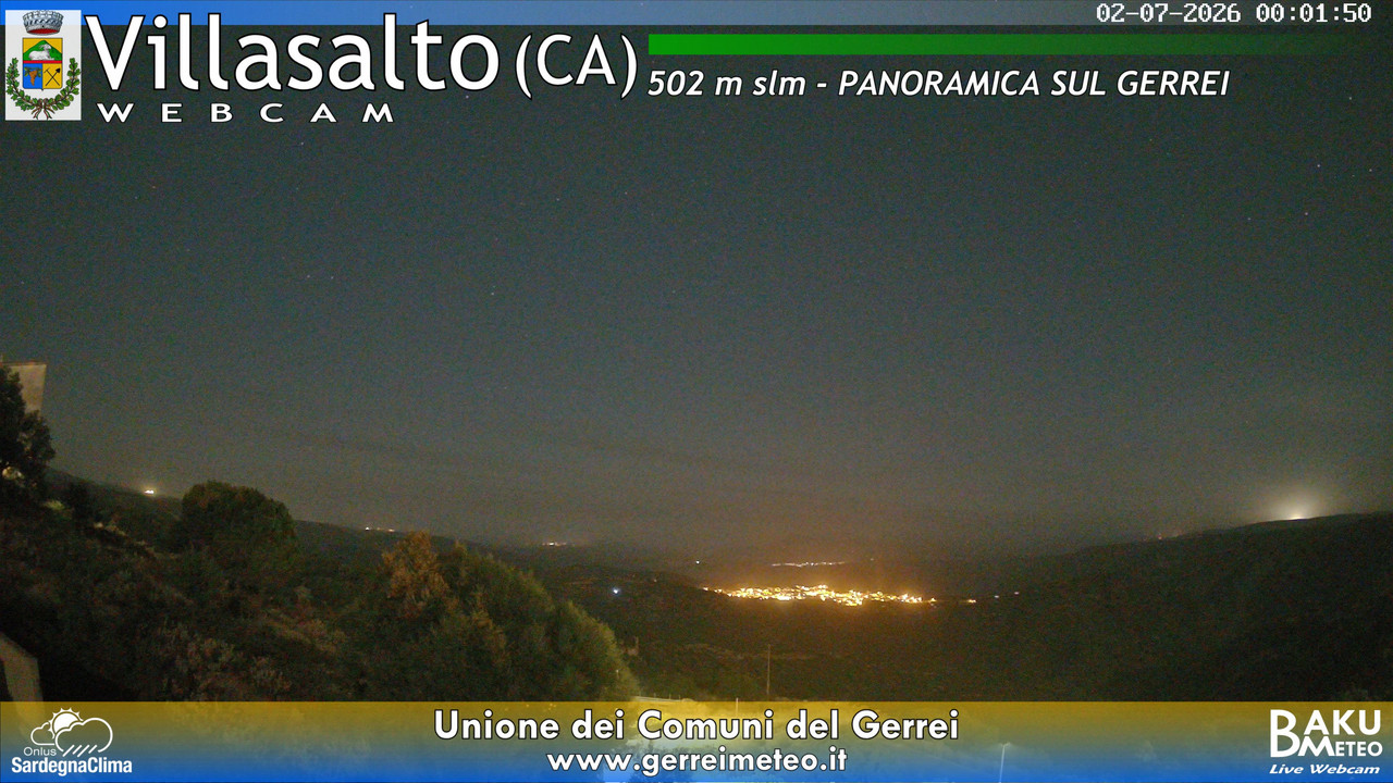 time-lapse frame, Villasalto webcam