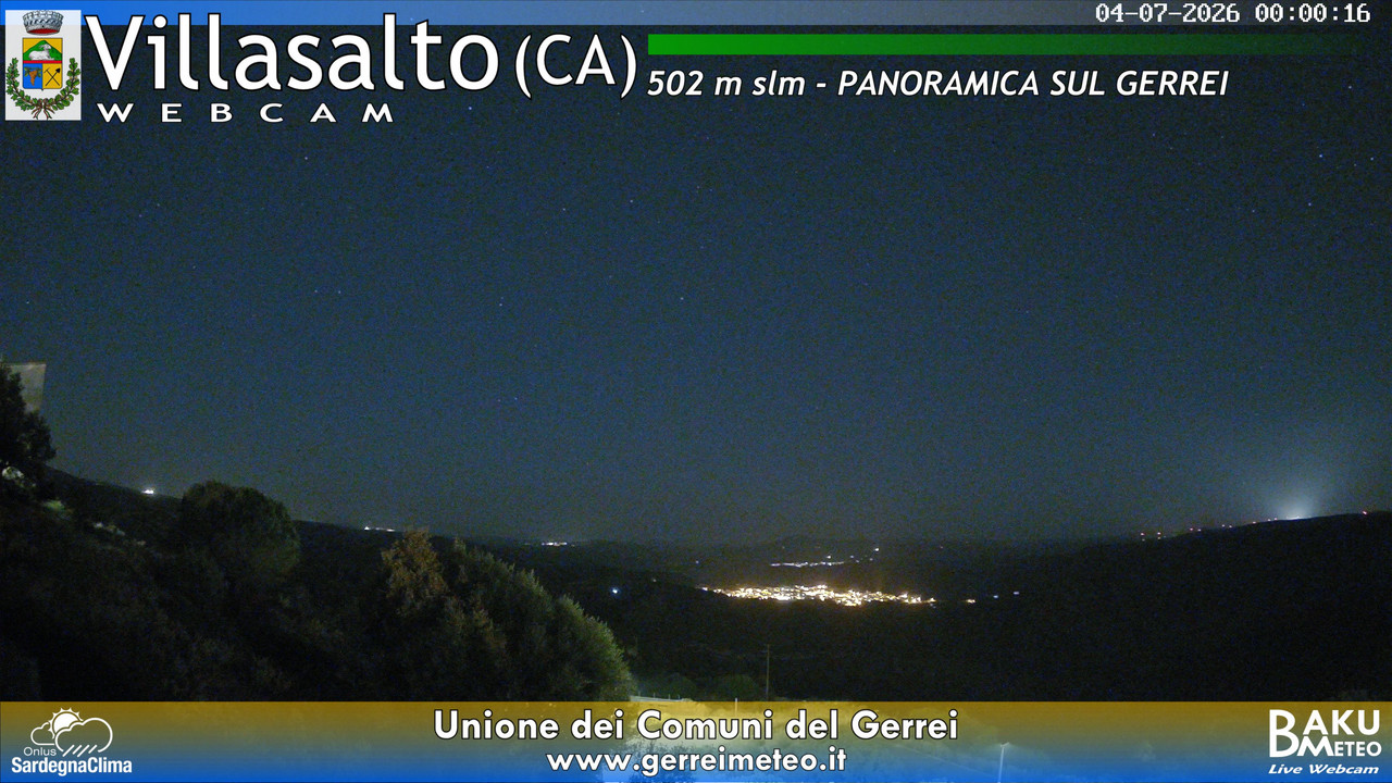 time-lapse frame, Villasalto webcam