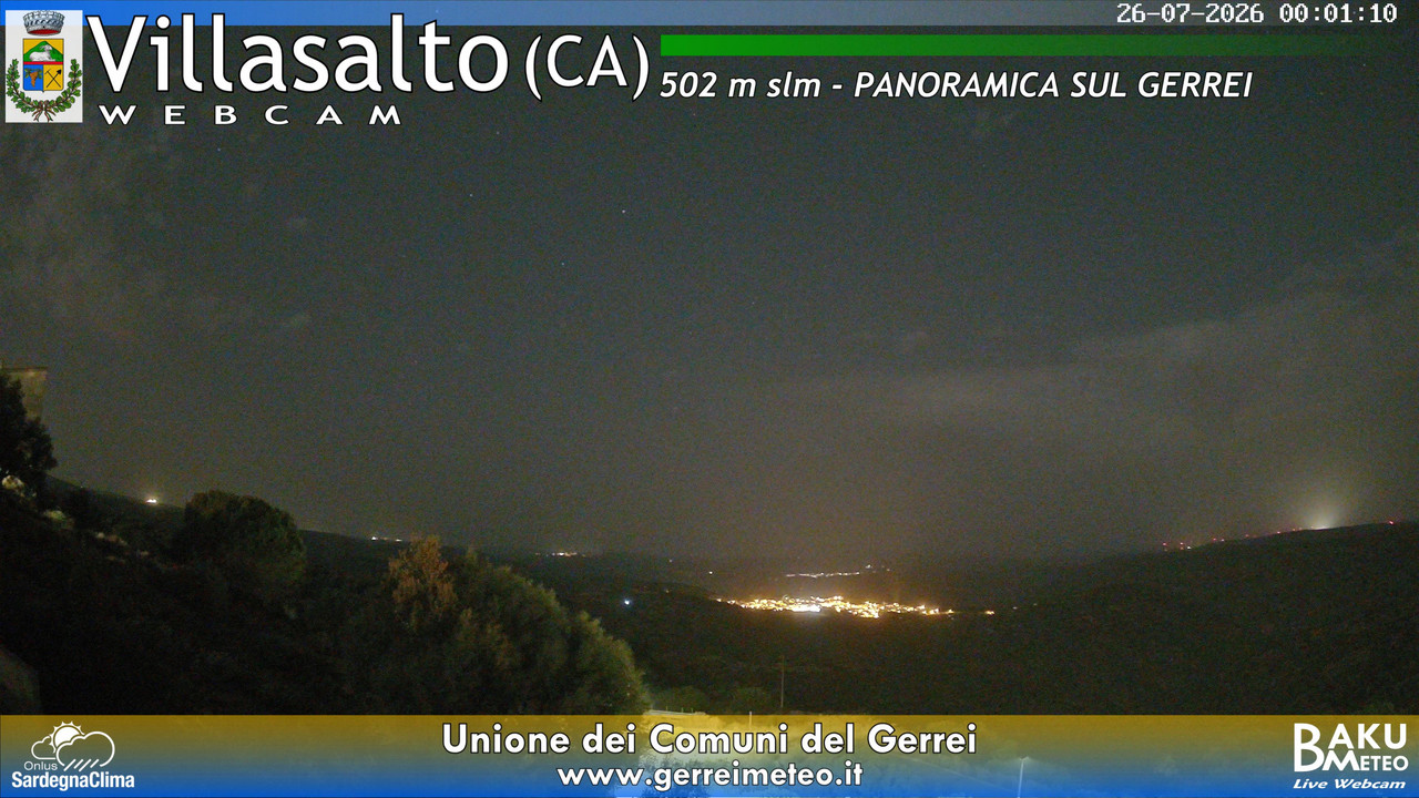time-lapse frame, Villasalto webcam