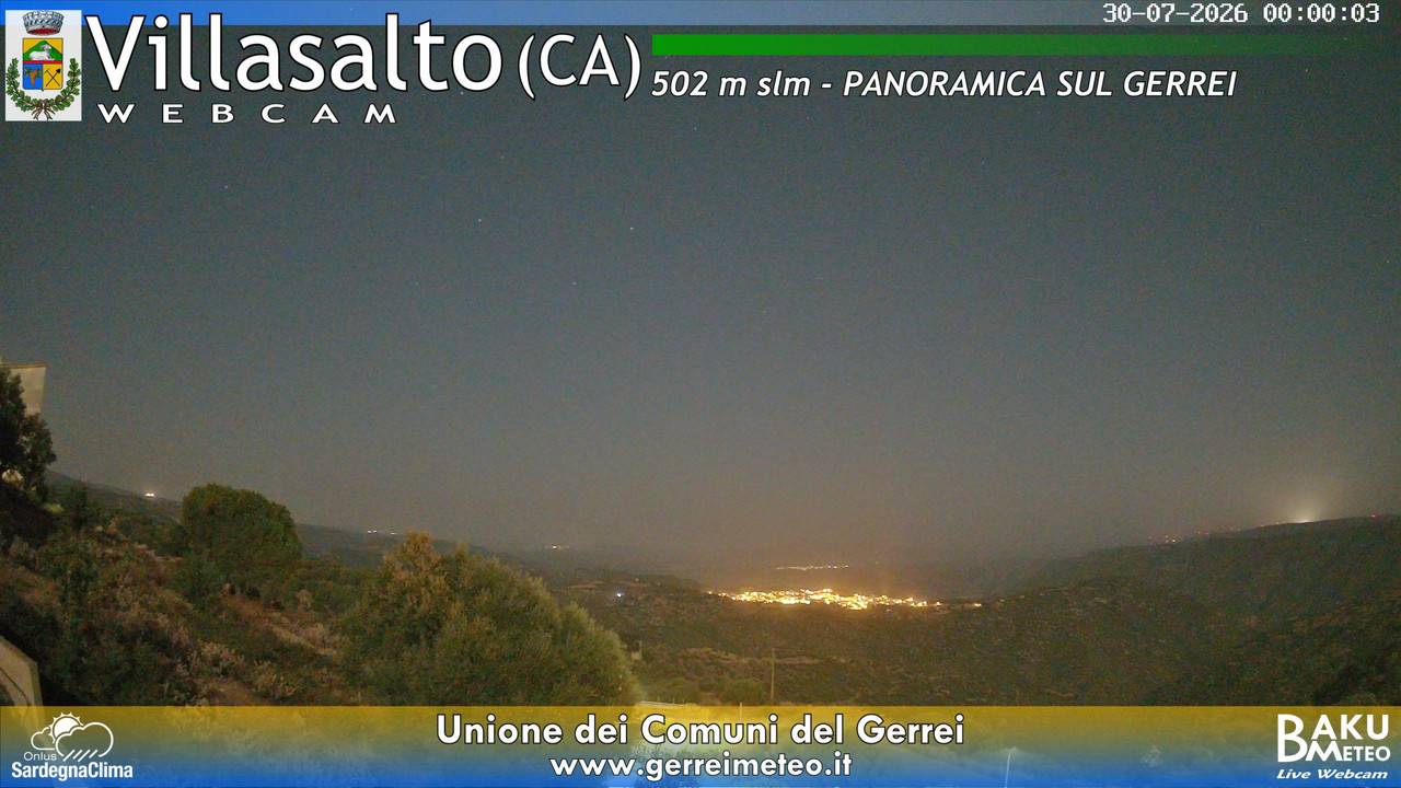 time-lapse frame, Villasalto webcam