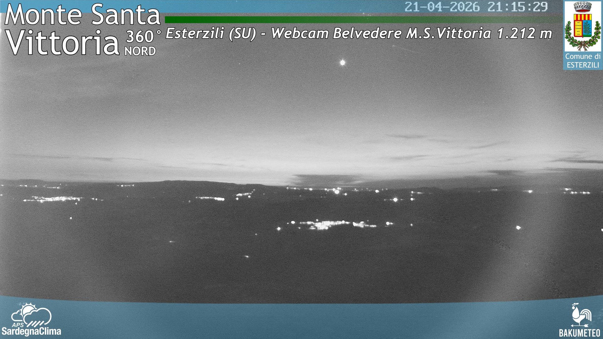time-lapse frame, Monte Santa Vittoria Nord webcam