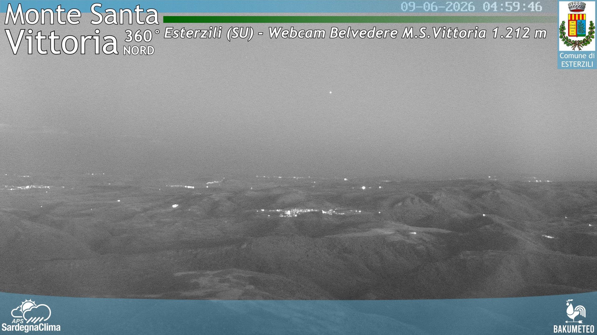 time-lapse frame, Monte Santa Vittoria Nord webcam