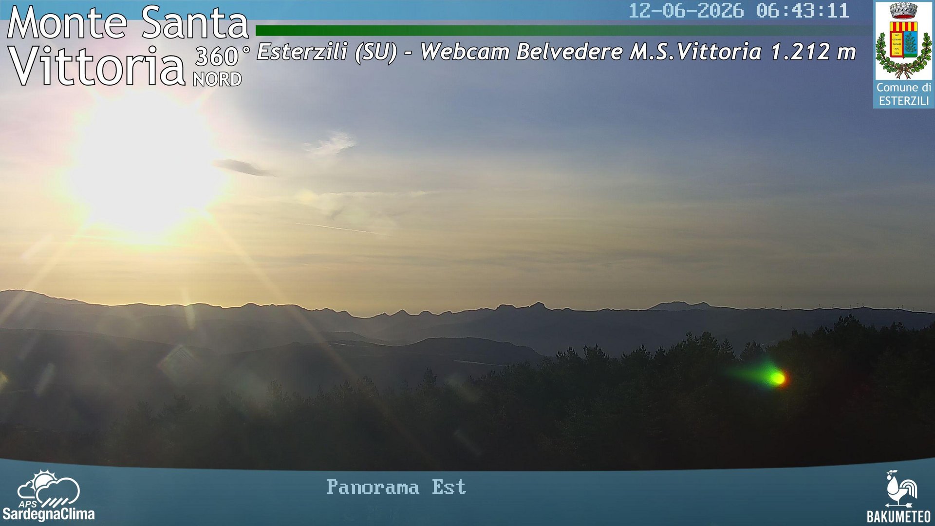 time-lapse frame, Monte Santa Vittoria Nord webcam