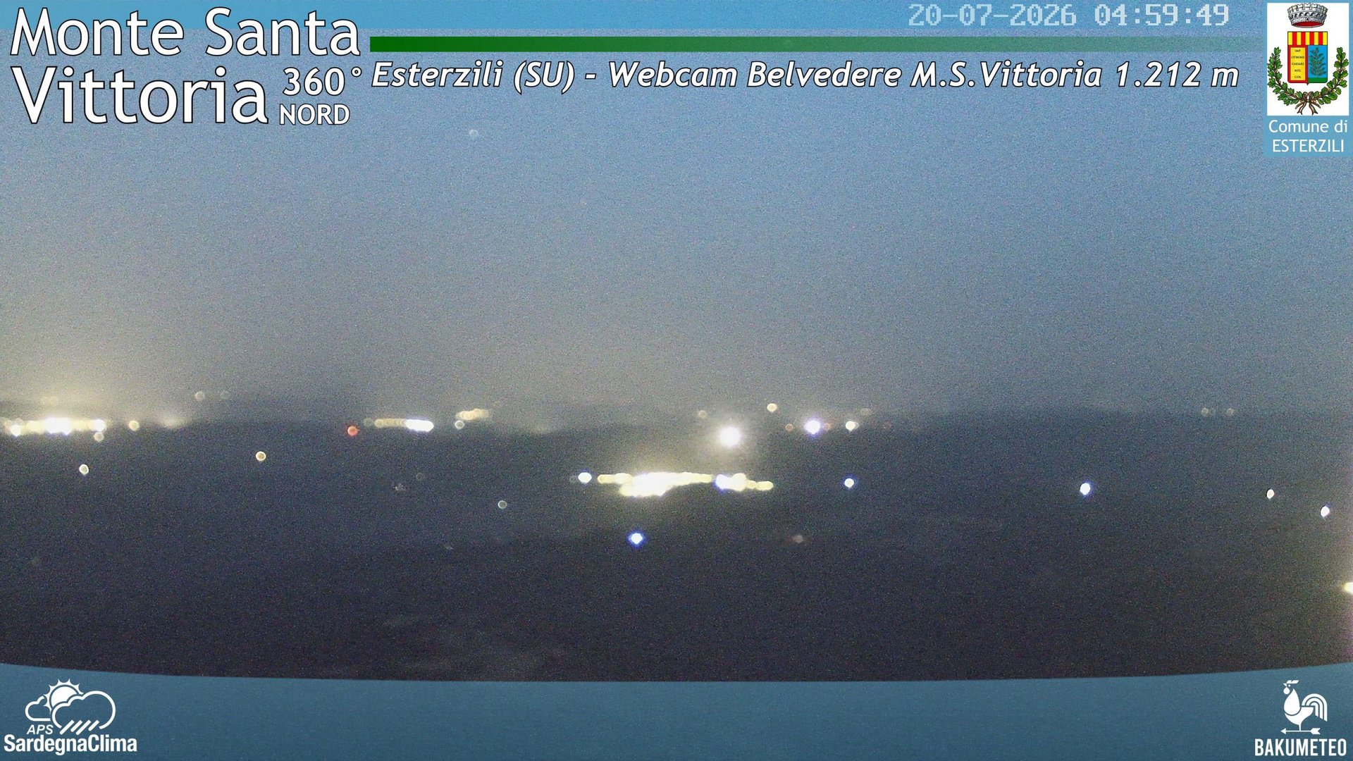 time-lapse frame, Monte Santa Vittoria Nord webcam