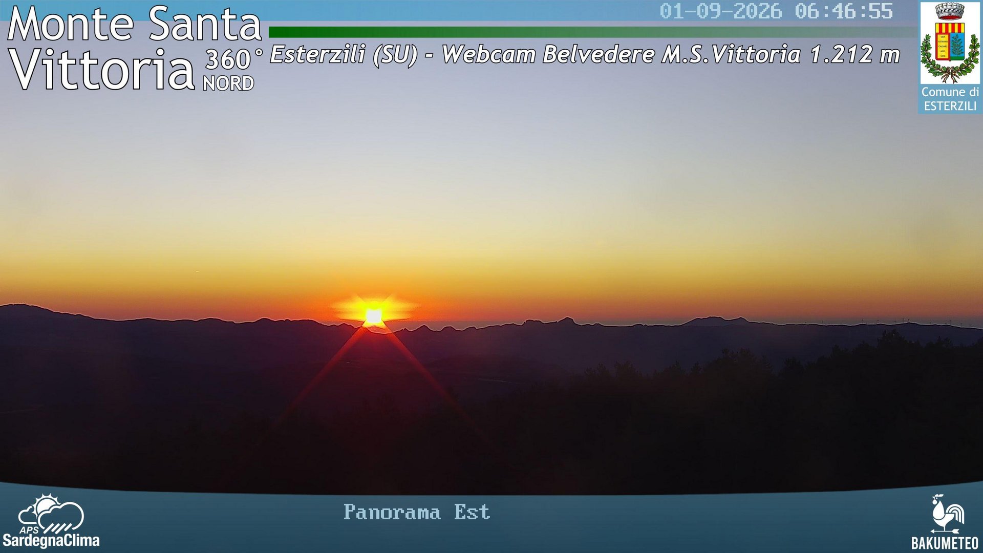 time-lapse frame, Monte Santa Vittoria Nord webcam