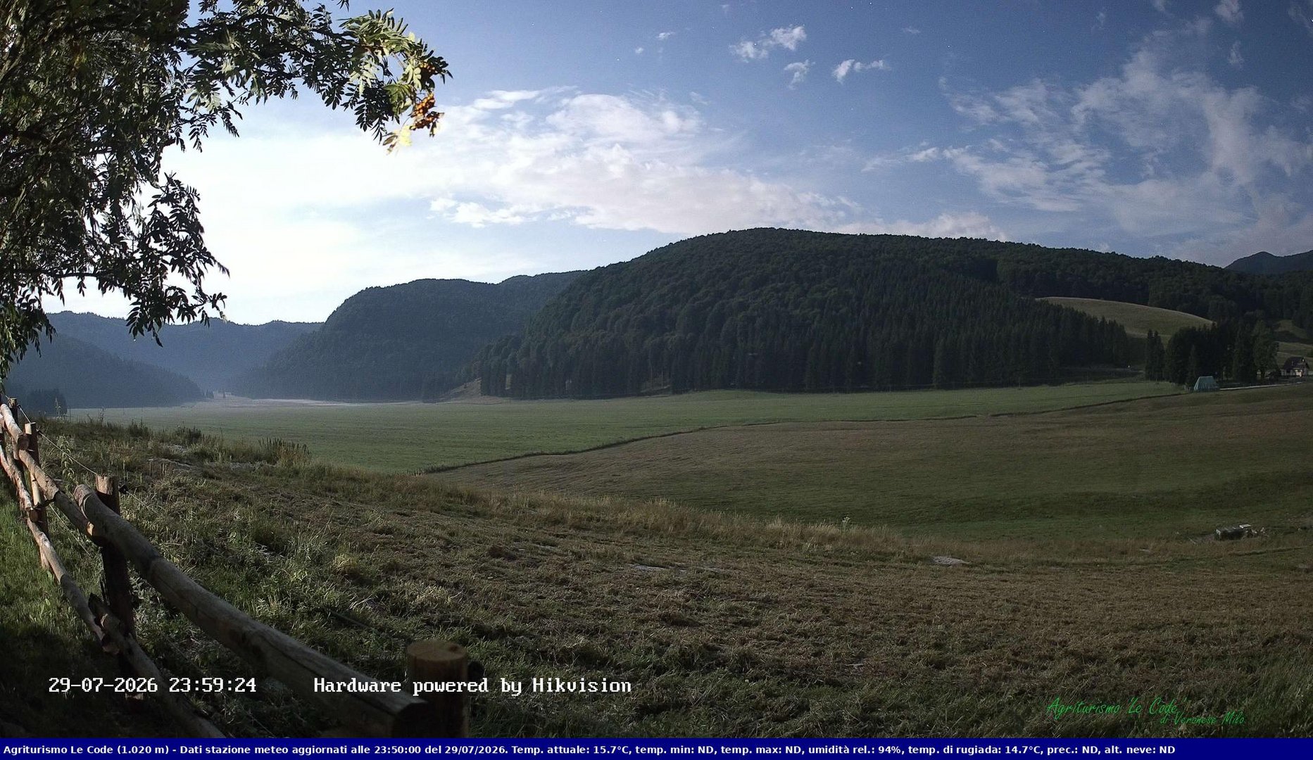 time-lapse frame, Webcam Cansiglio - verso la piana dei "Bech" webcam