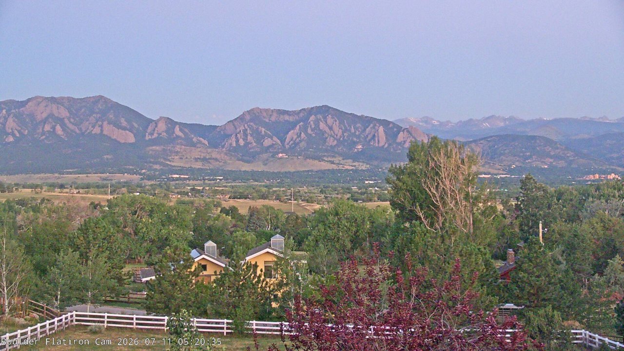 time-lapse frame, Louisville Flatirons time-lapse webcam