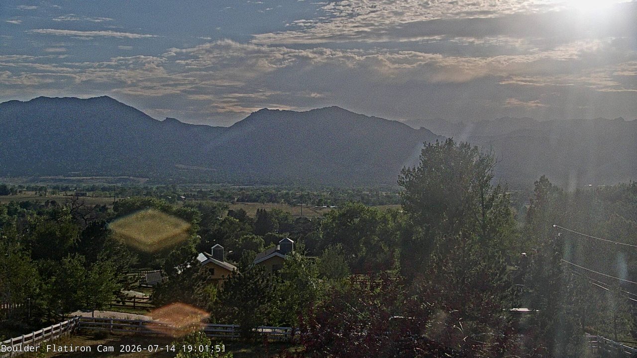 time-lapse frame, Louisville Flatirons time-lapse webcam