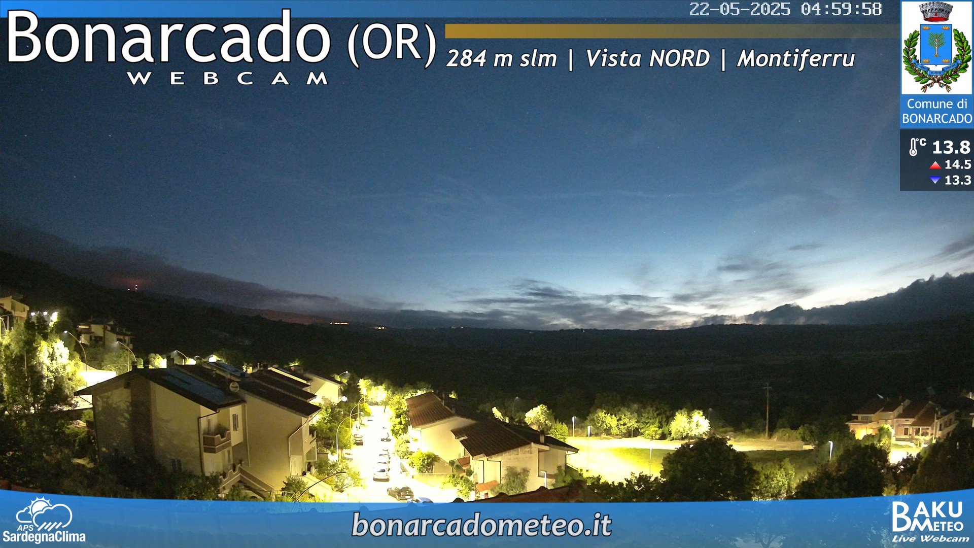 time-lapse frame, Bonarcado NORD webcam