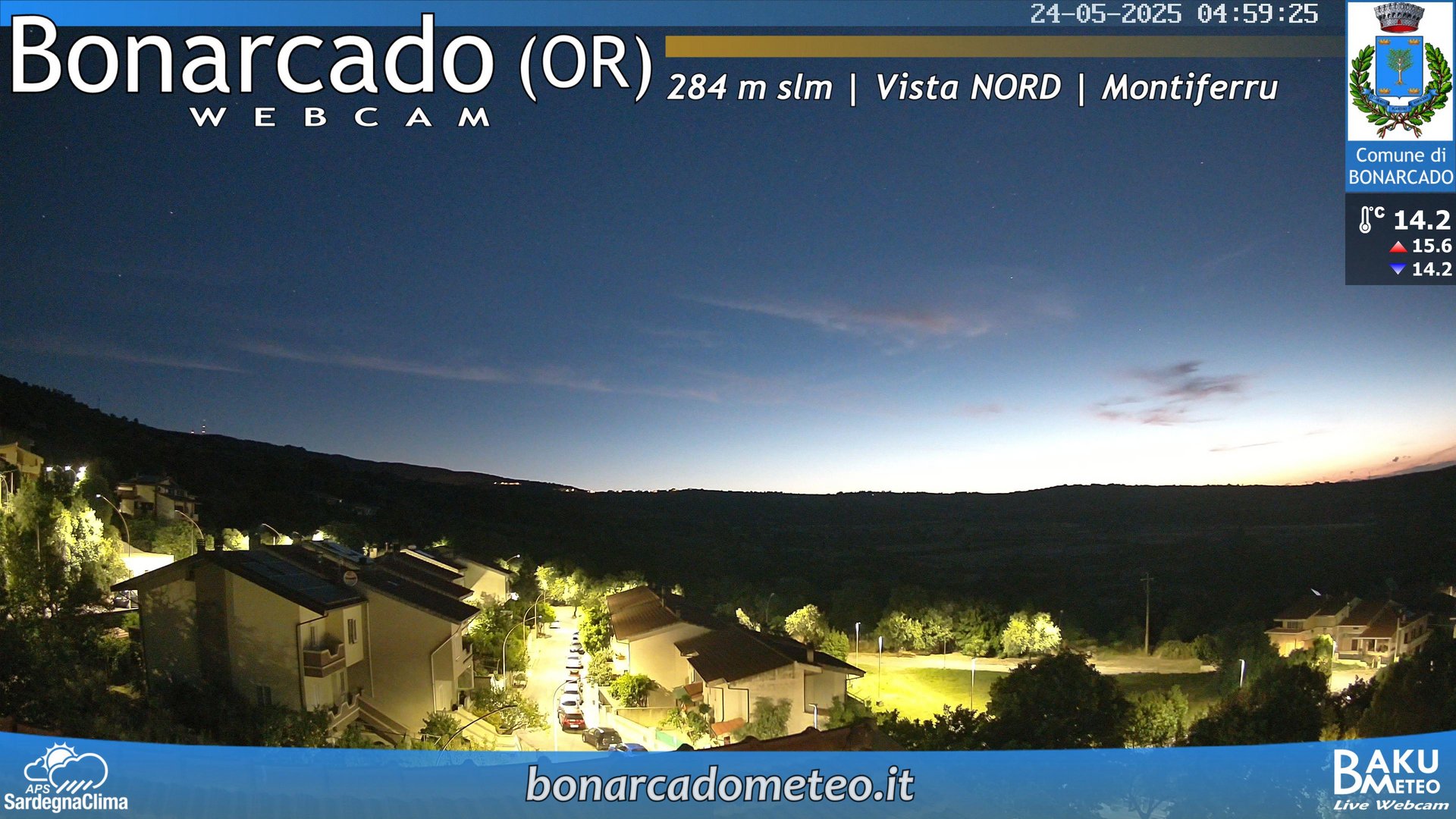 time-lapse frame, Bonarcado NORD webcam