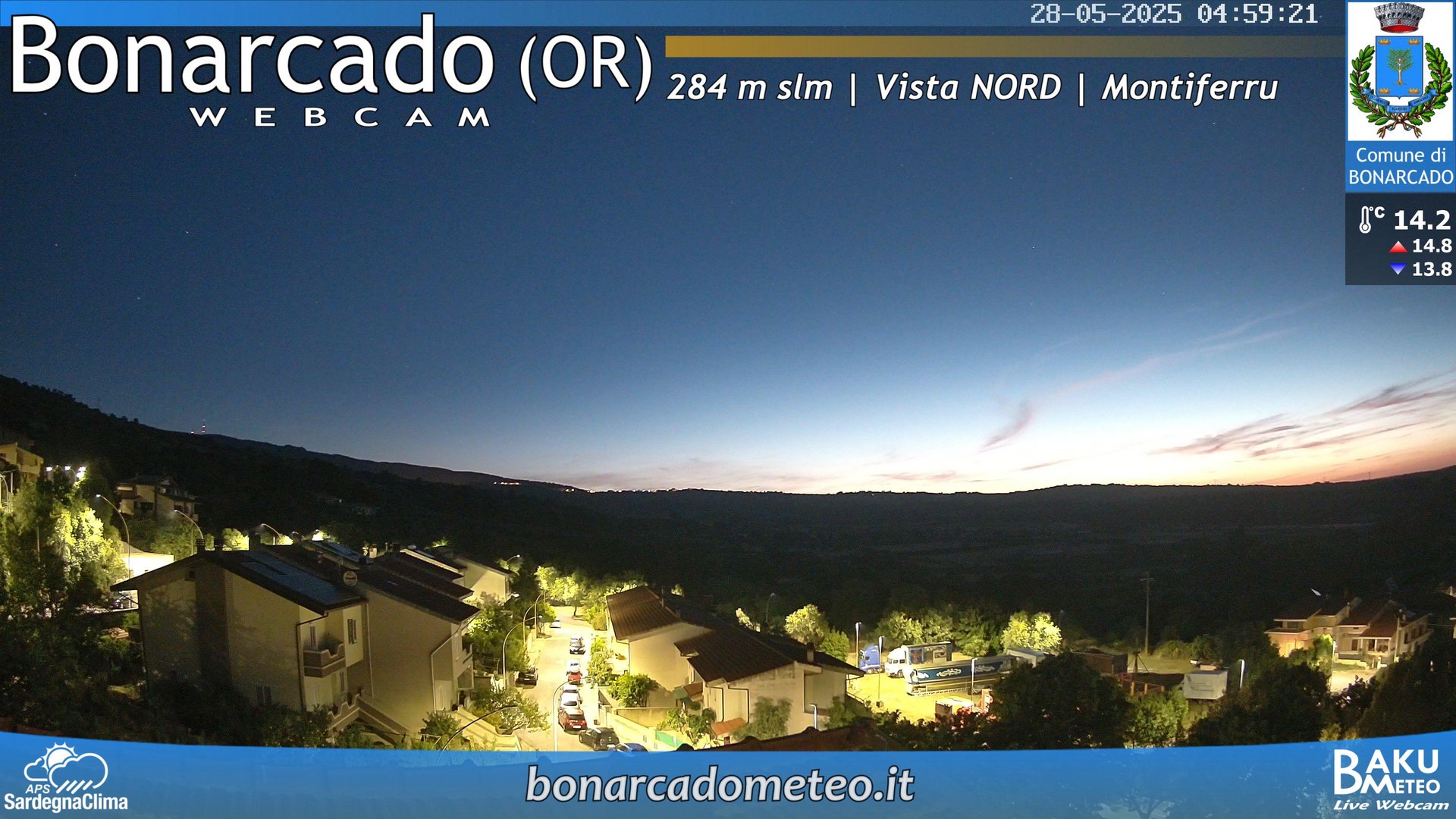 time-lapse frame, Bonarcado NORD webcam