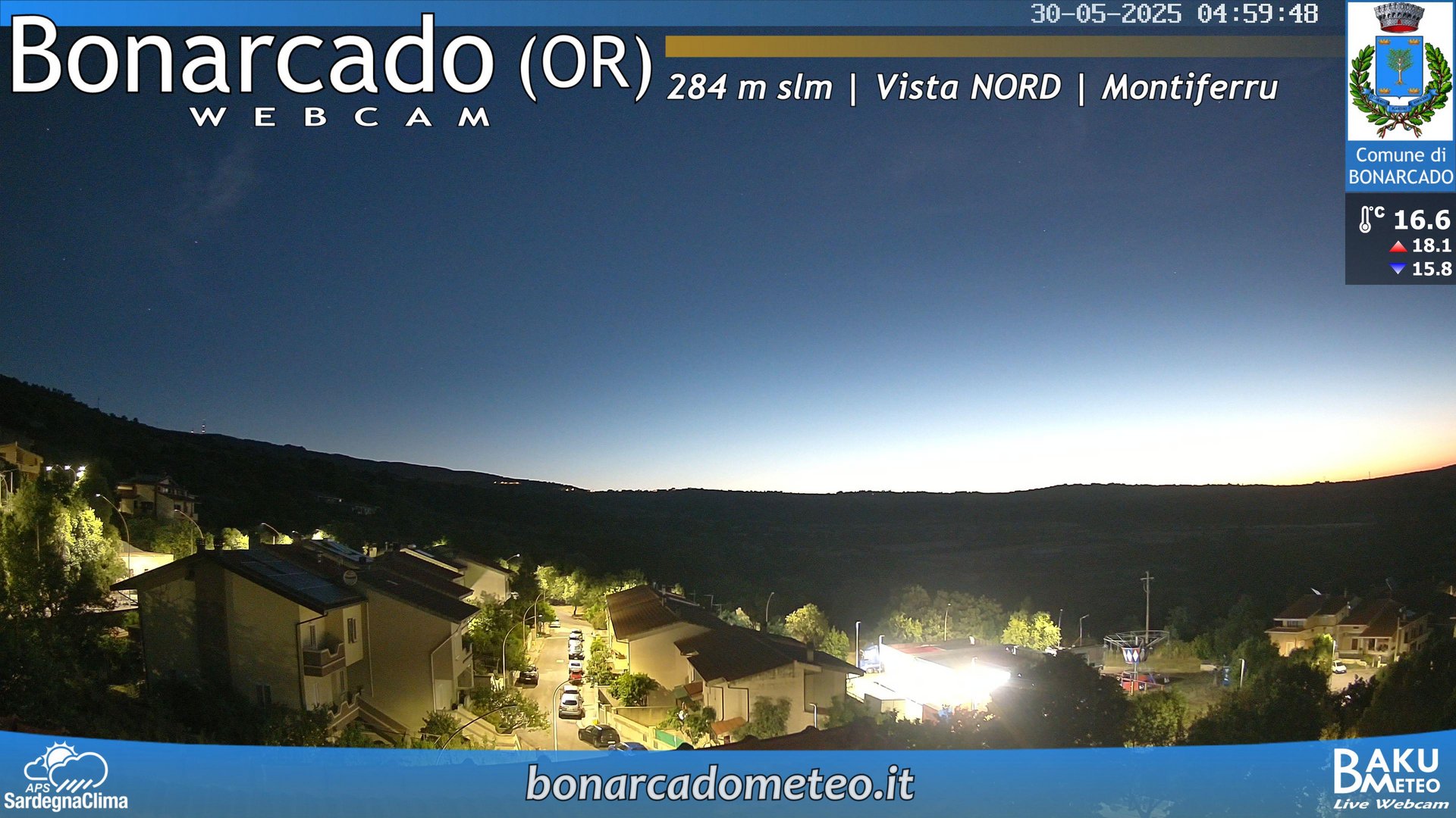 time-lapse frame, Bonarcado NORD webcam