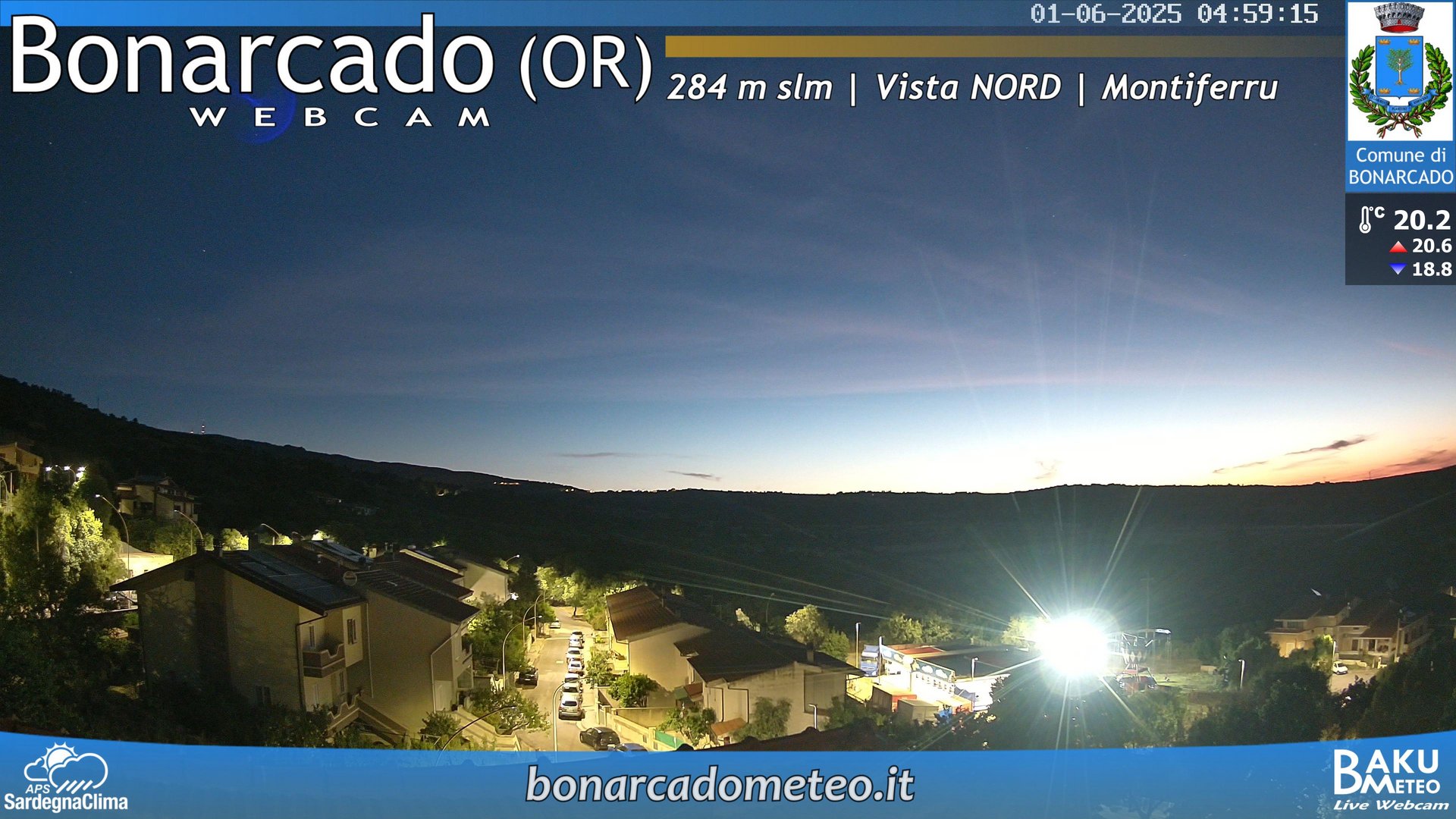 time-lapse frame, Bonarcado NORD webcam