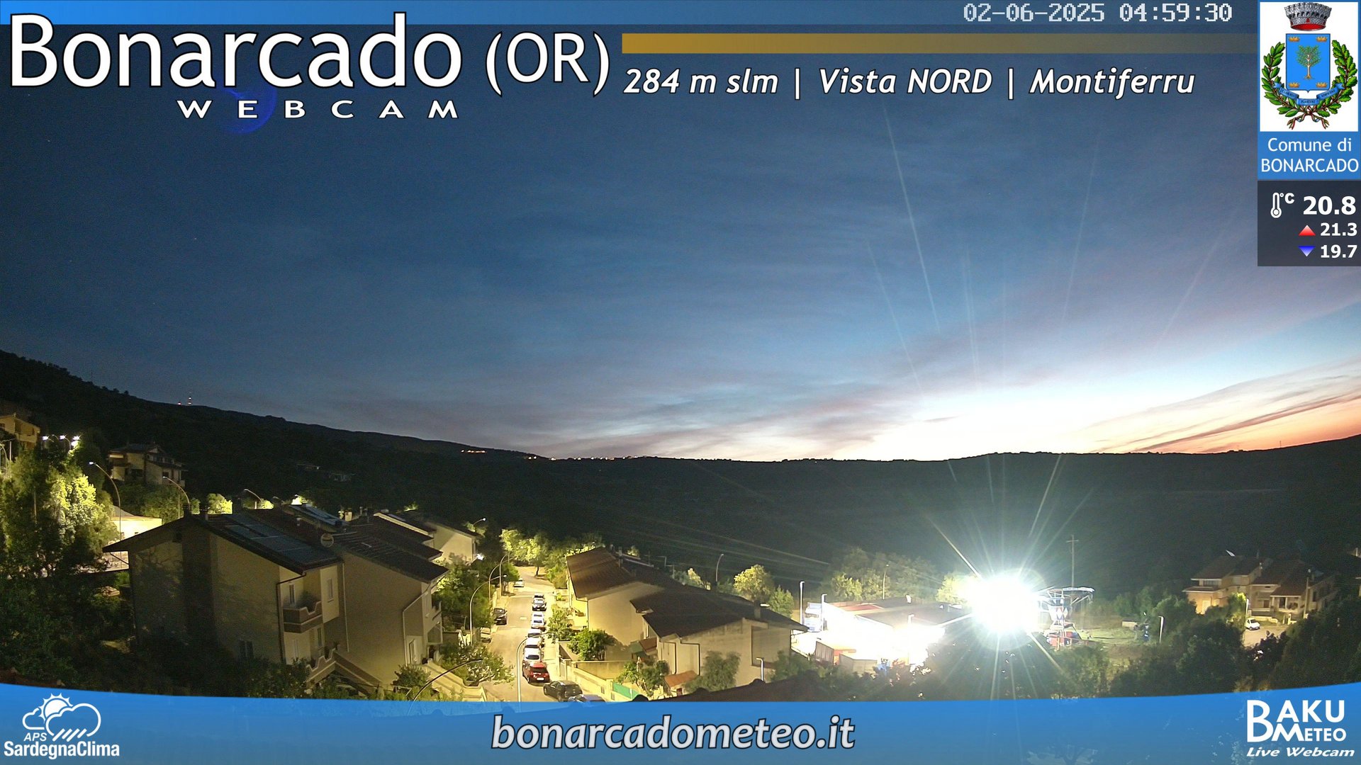time-lapse frame, Bonarcado NORD webcam