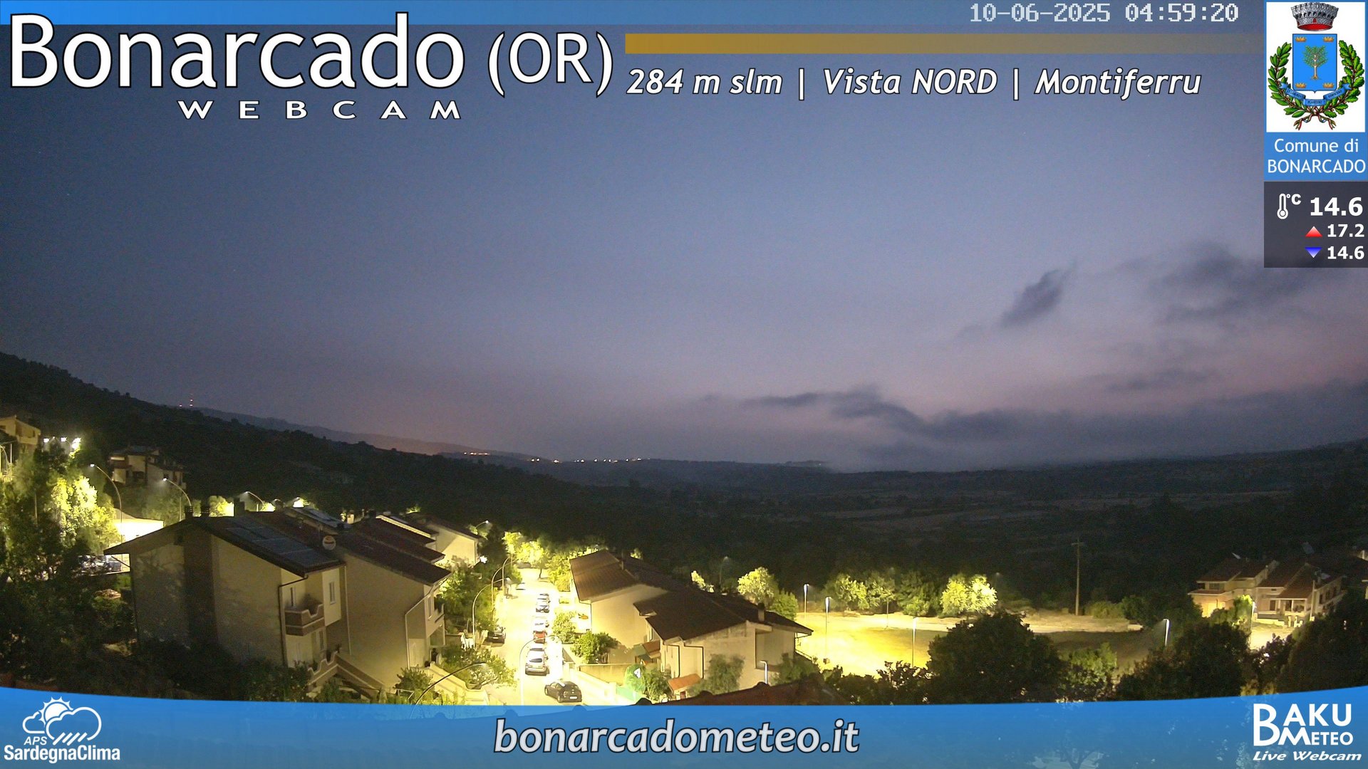time-lapse frame, Bonarcado NORD webcam