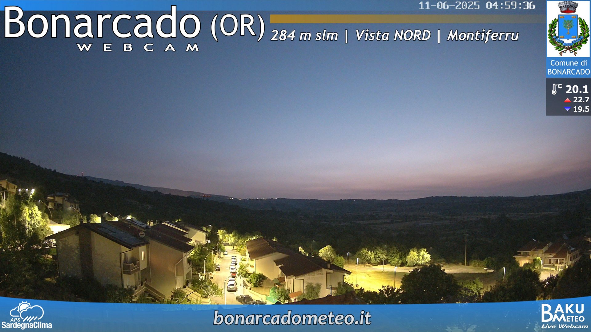 time-lapse frame, Bonarcado NORD webcam
