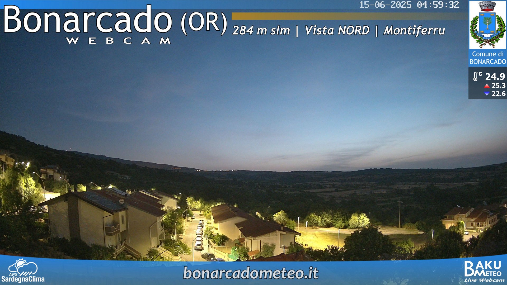 time-lapse frame, Bonarcado NORD webcam