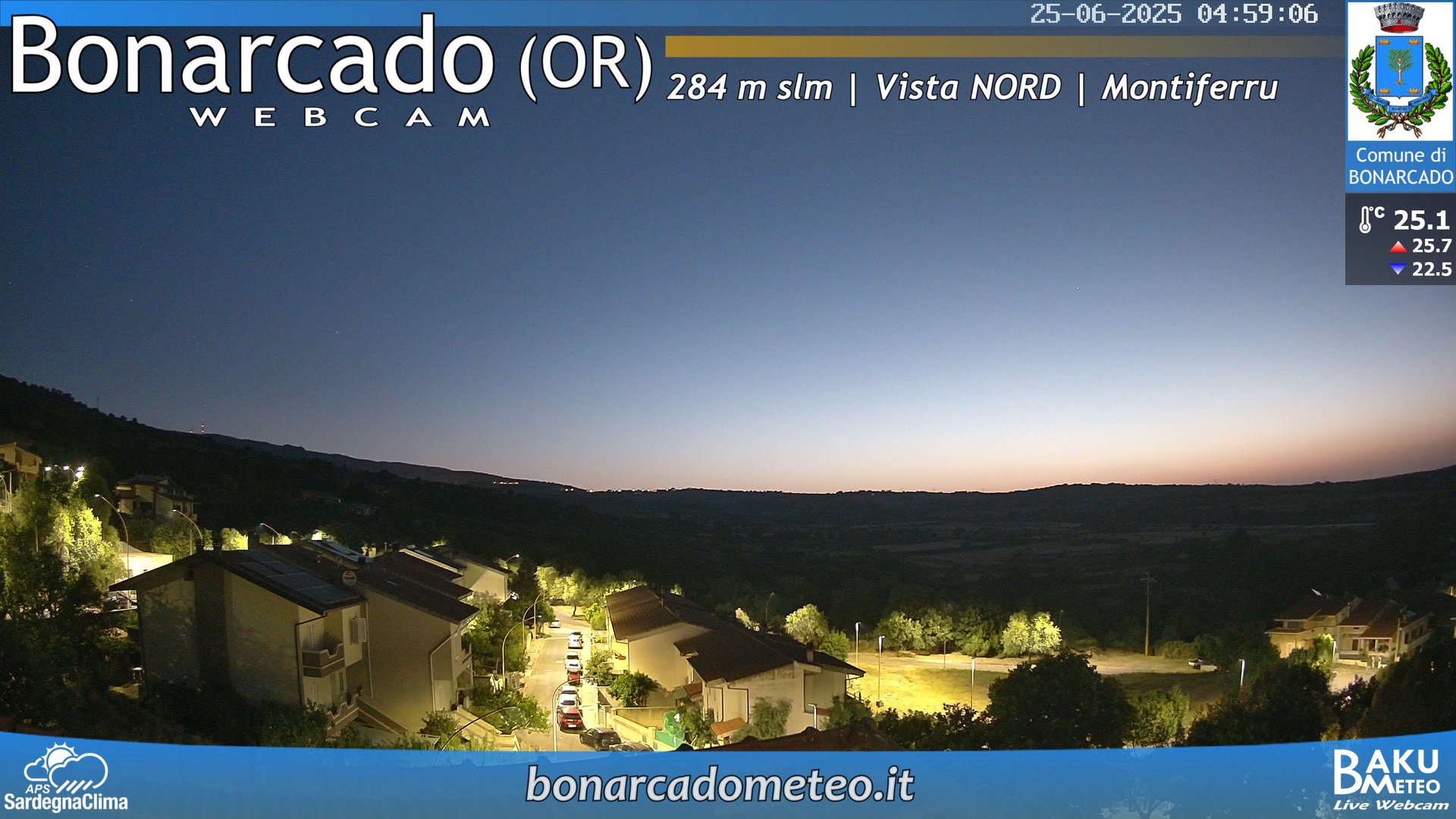 time-lapse frame, Bonarcado NORD webcam