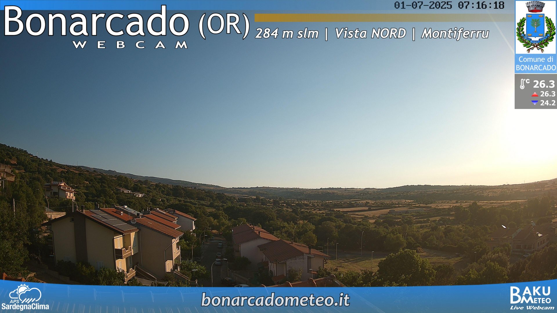 time-lapse frame, Bonarcado NORD webcam