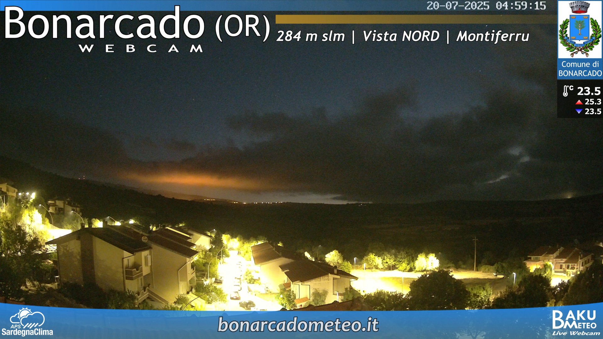 time-lapse frame, Bonarcado NORD webcam