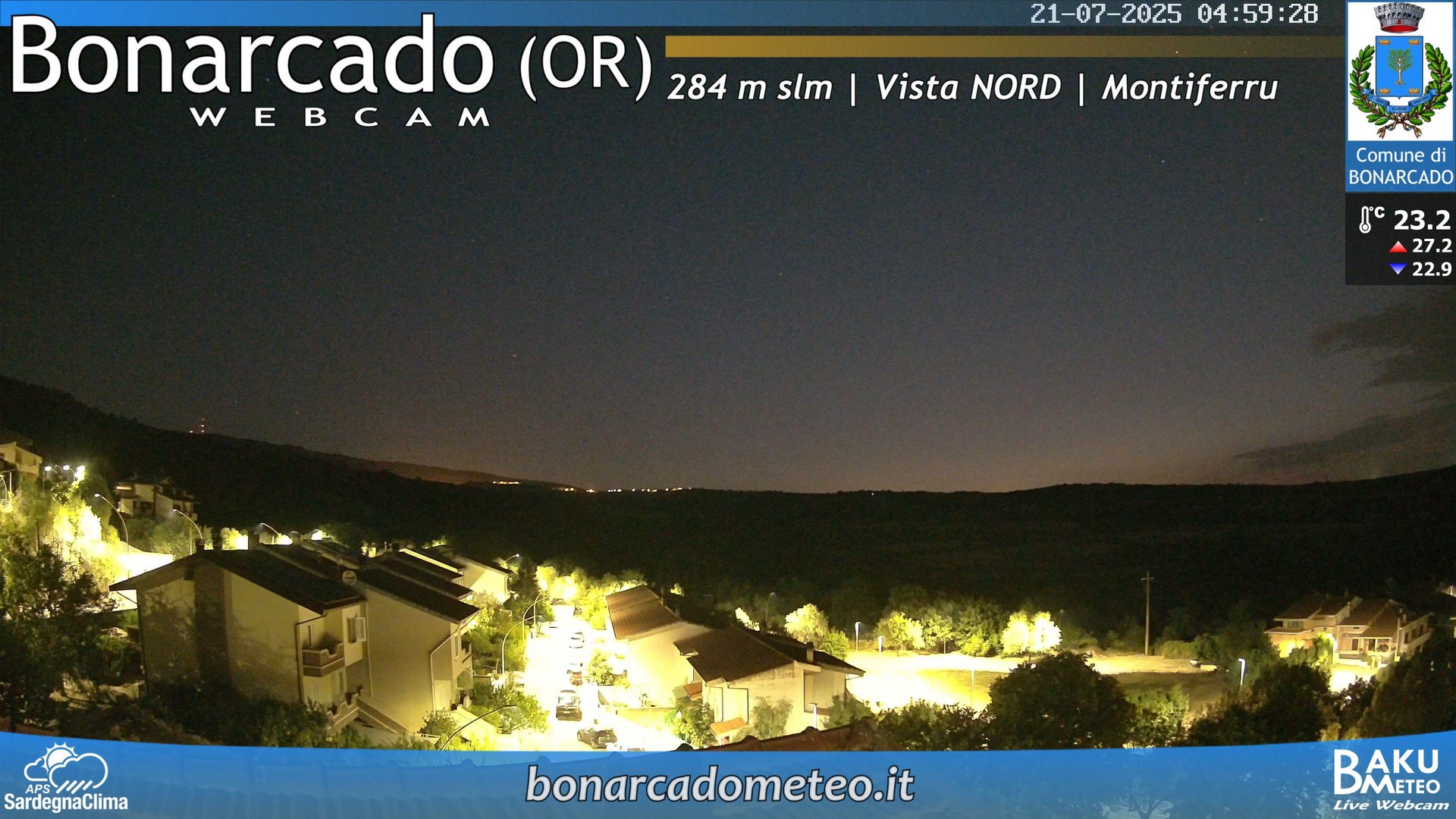 time-lapse frame, Bonarcado NORD webcam