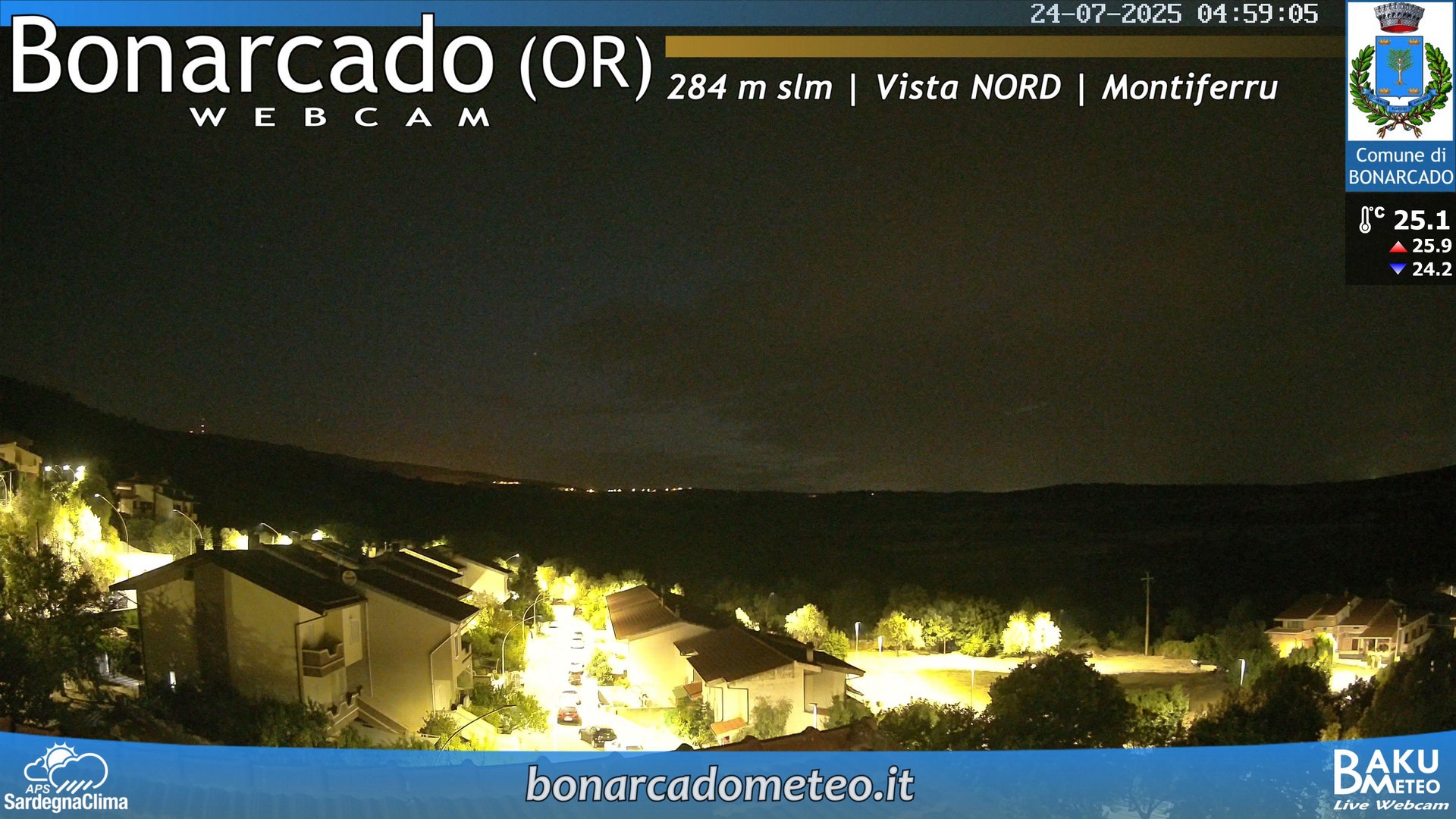 time-lapse frame, Bonarcado NORD webcam