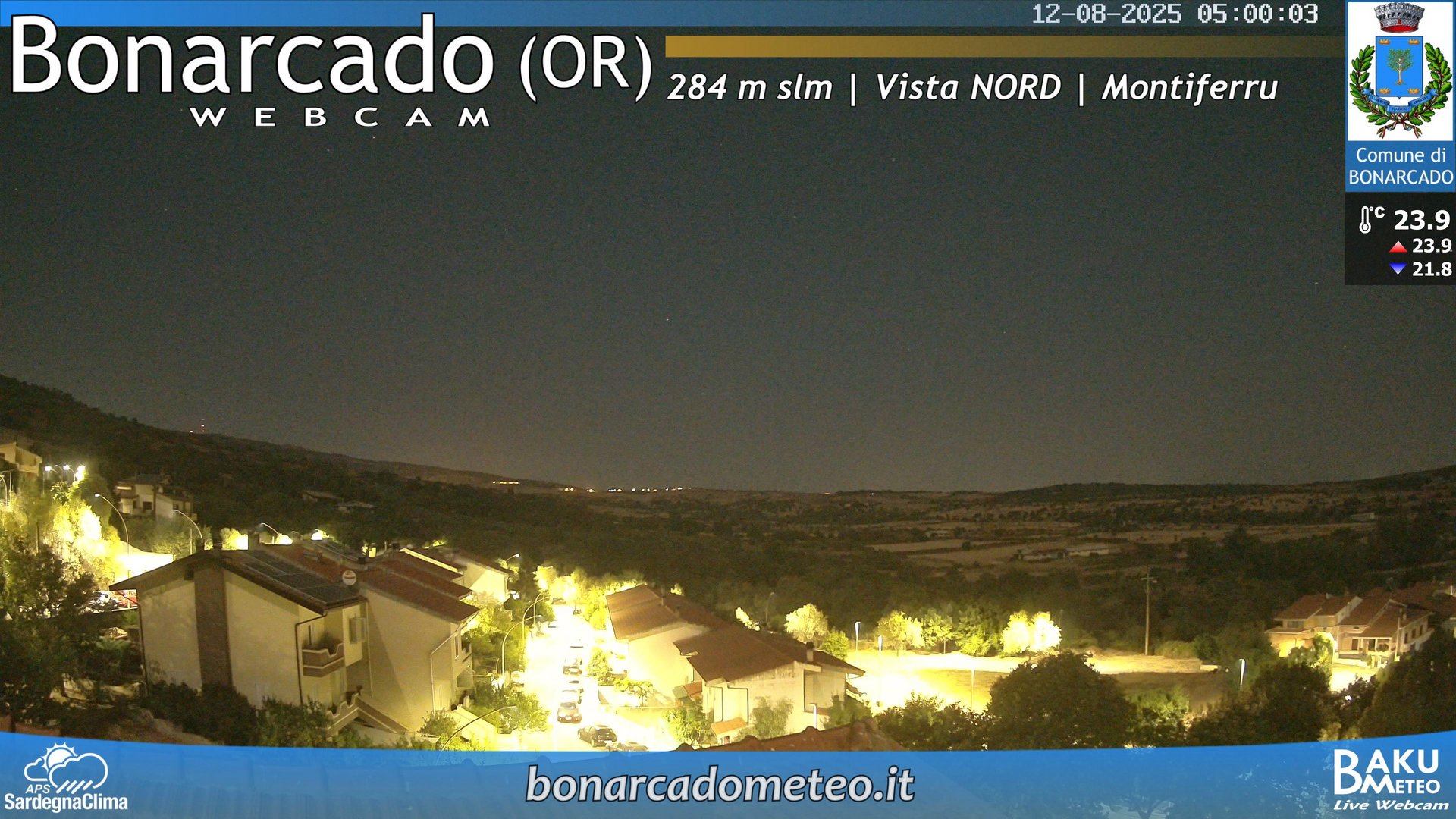 time-lapse frame, Bonarcado NORD webcam