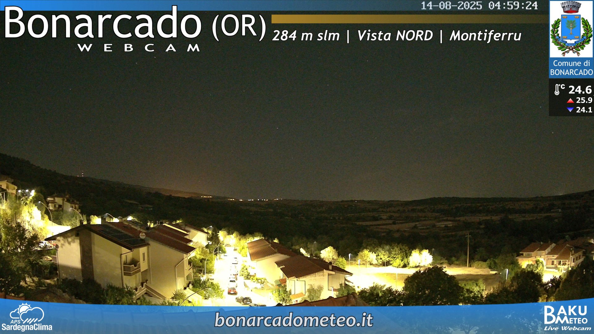 time-lapse frame, Bonarcado NORD webcam