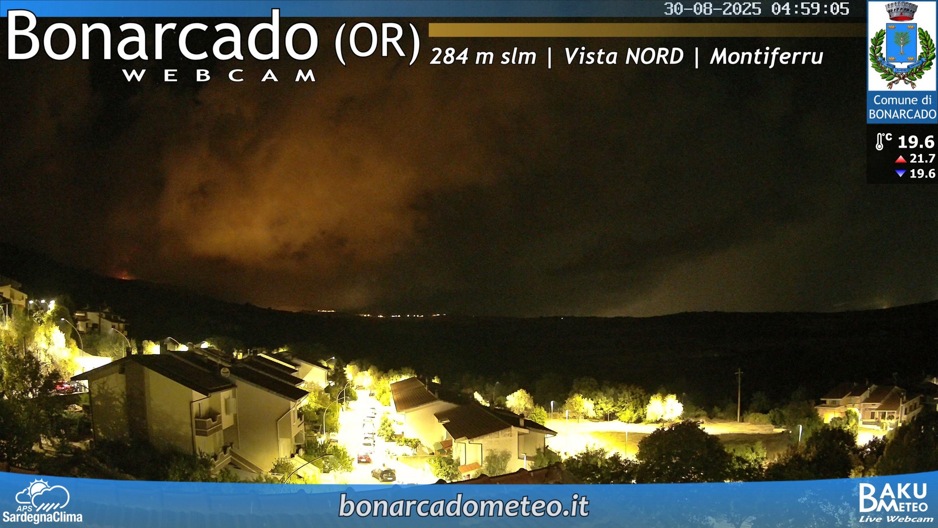 time-lapse frame, Bonarcado NORD webcam
