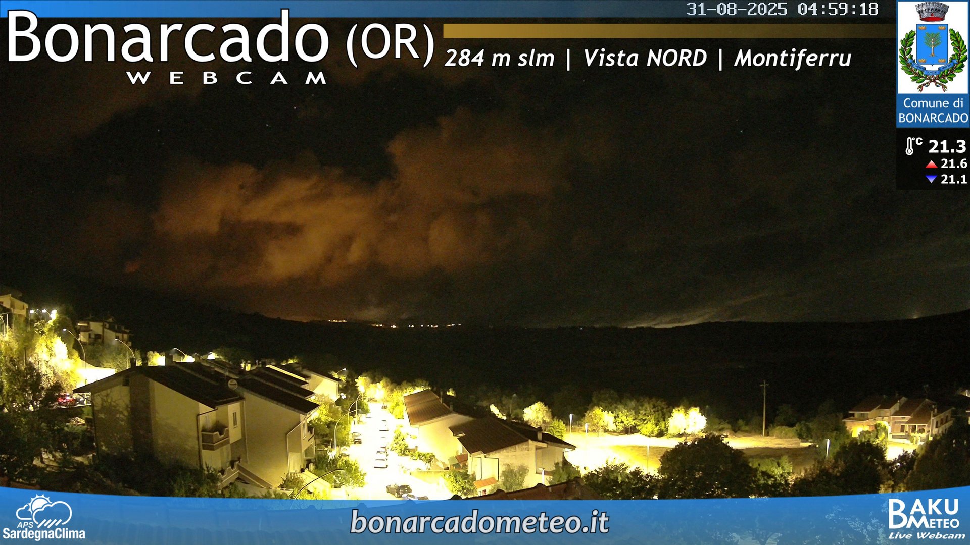 time-lapse frame, Bonarcado NORD webcam
