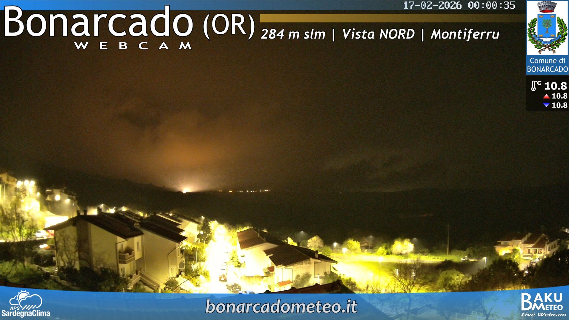 time-lapse frame, Bonarcado NORD webcam