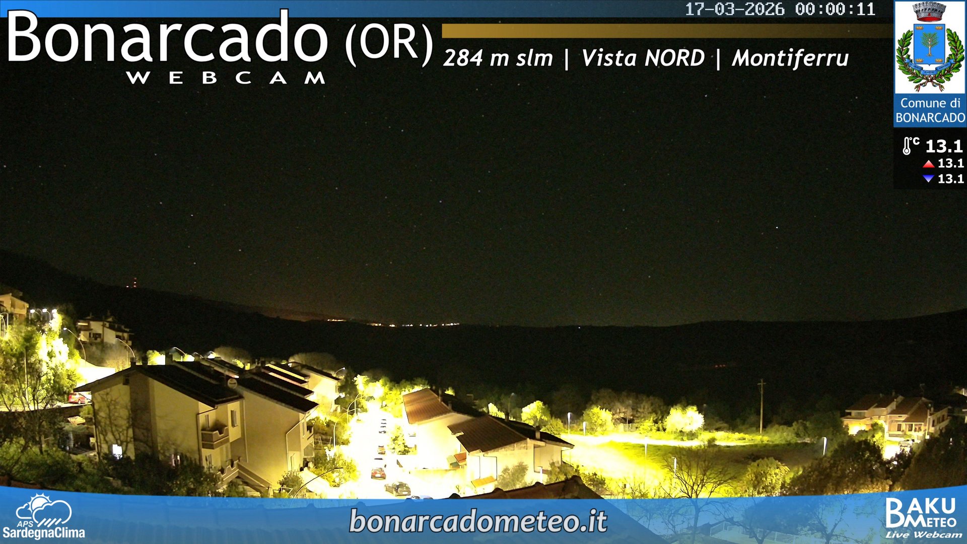 time-lapse frame, Bonarcado NORD webcam