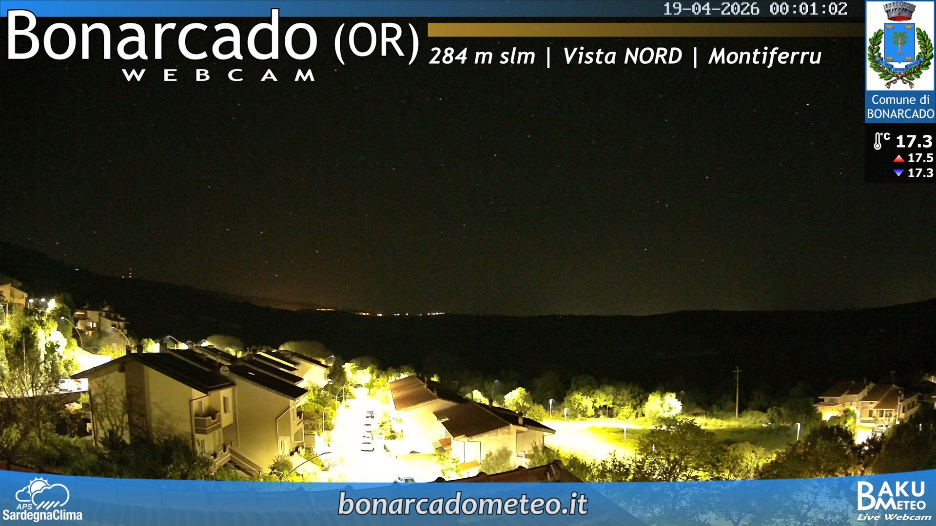 time-lapse frame, Bonarcado NORD webcam