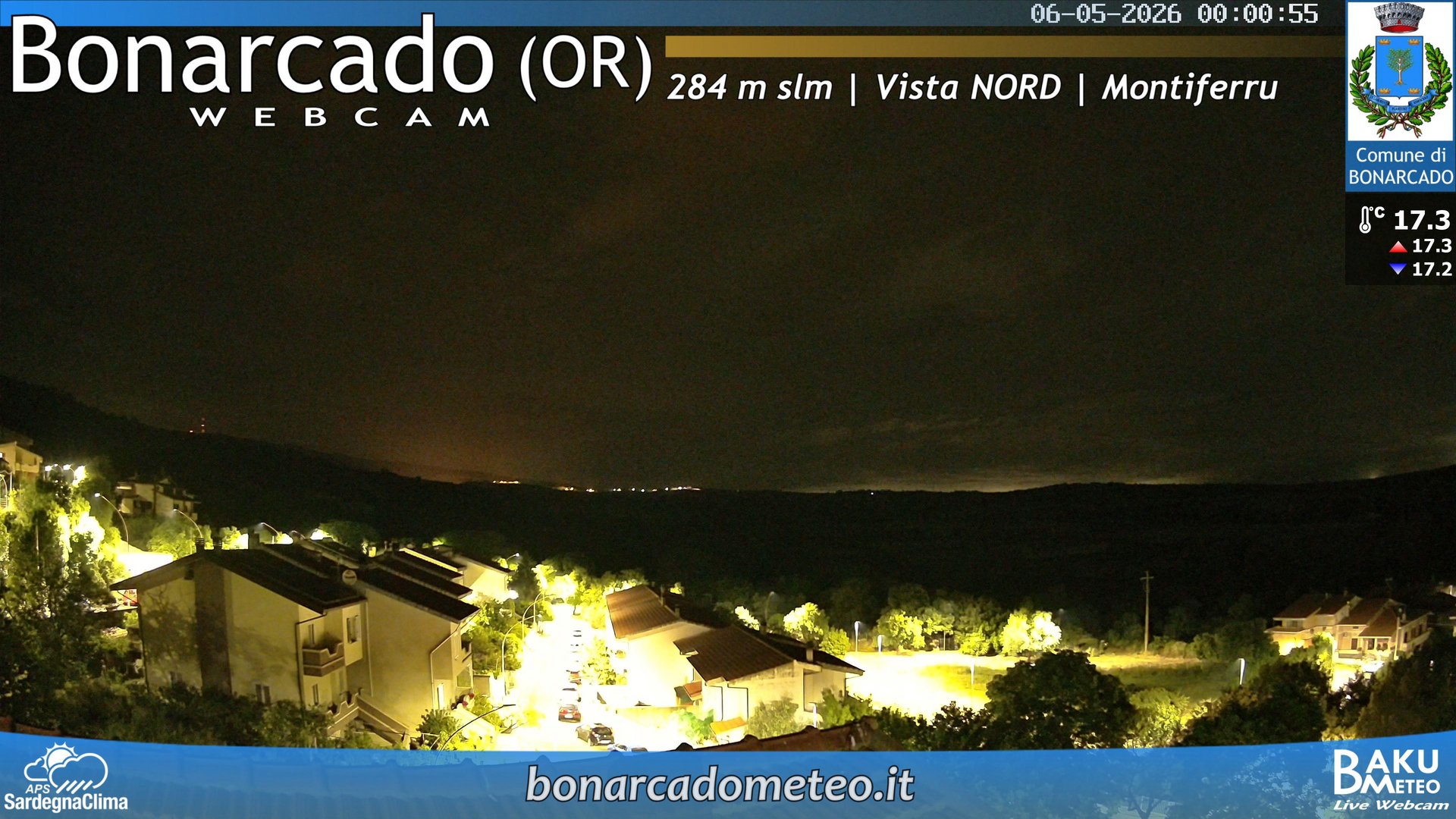 time-lapse frame, Bonarcado NORD webcam