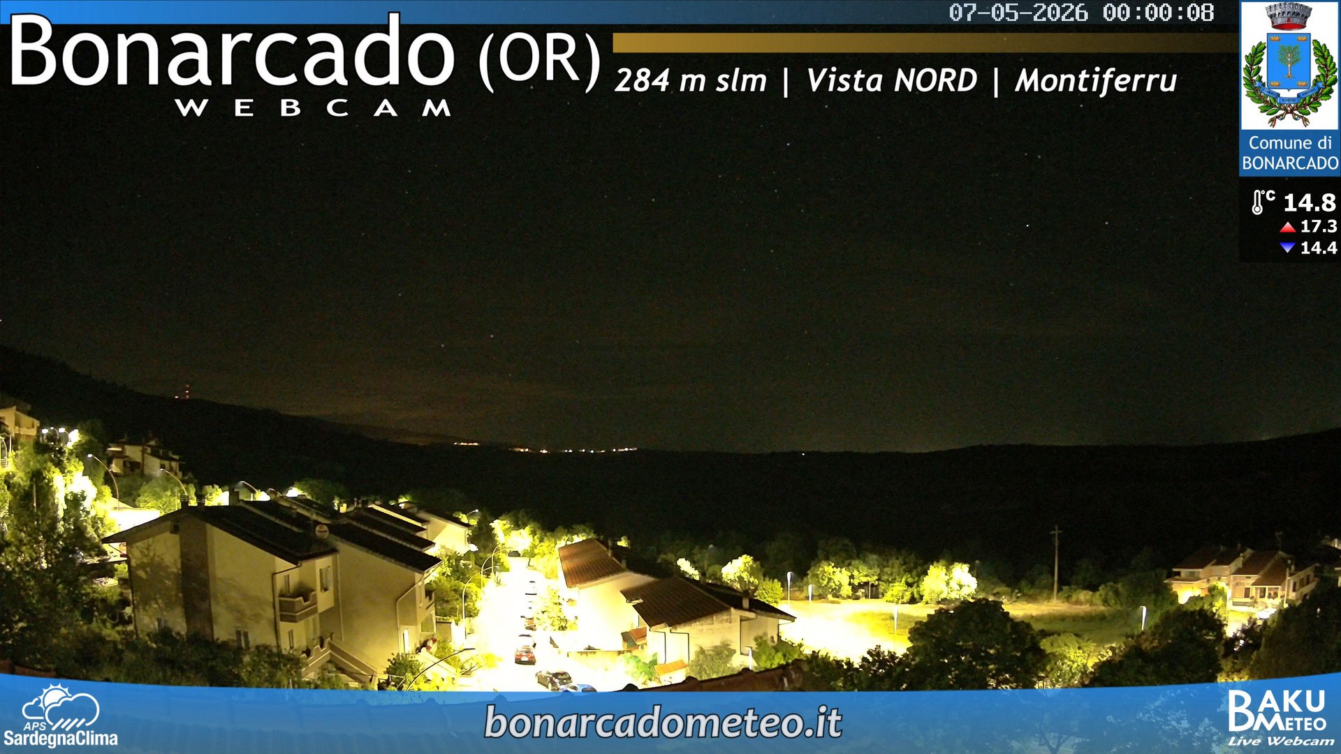 time-lapse frame, Bonarcado NORD webcam