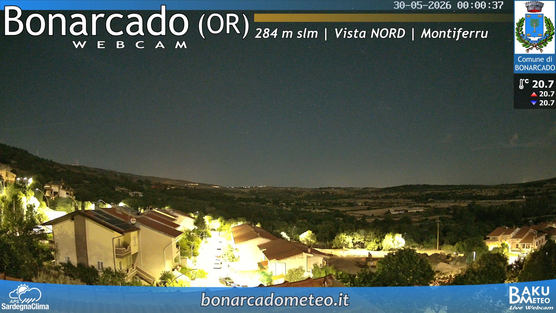 time-lapse frame, Bonarcado NORD webcam