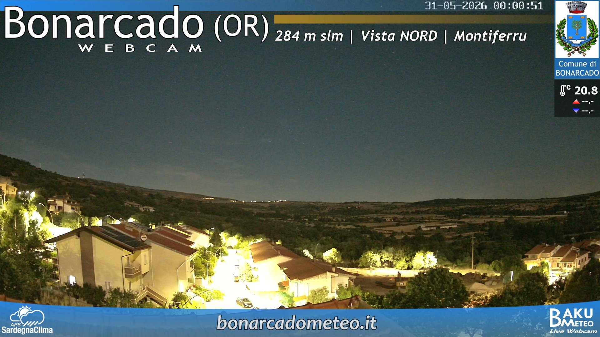 time-lapse frame, Bonarcado NORD webcam