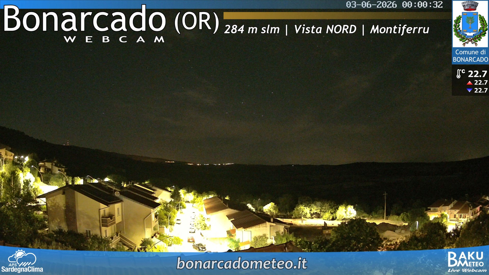 time-lapse frame, Bonarcado NORD webcam