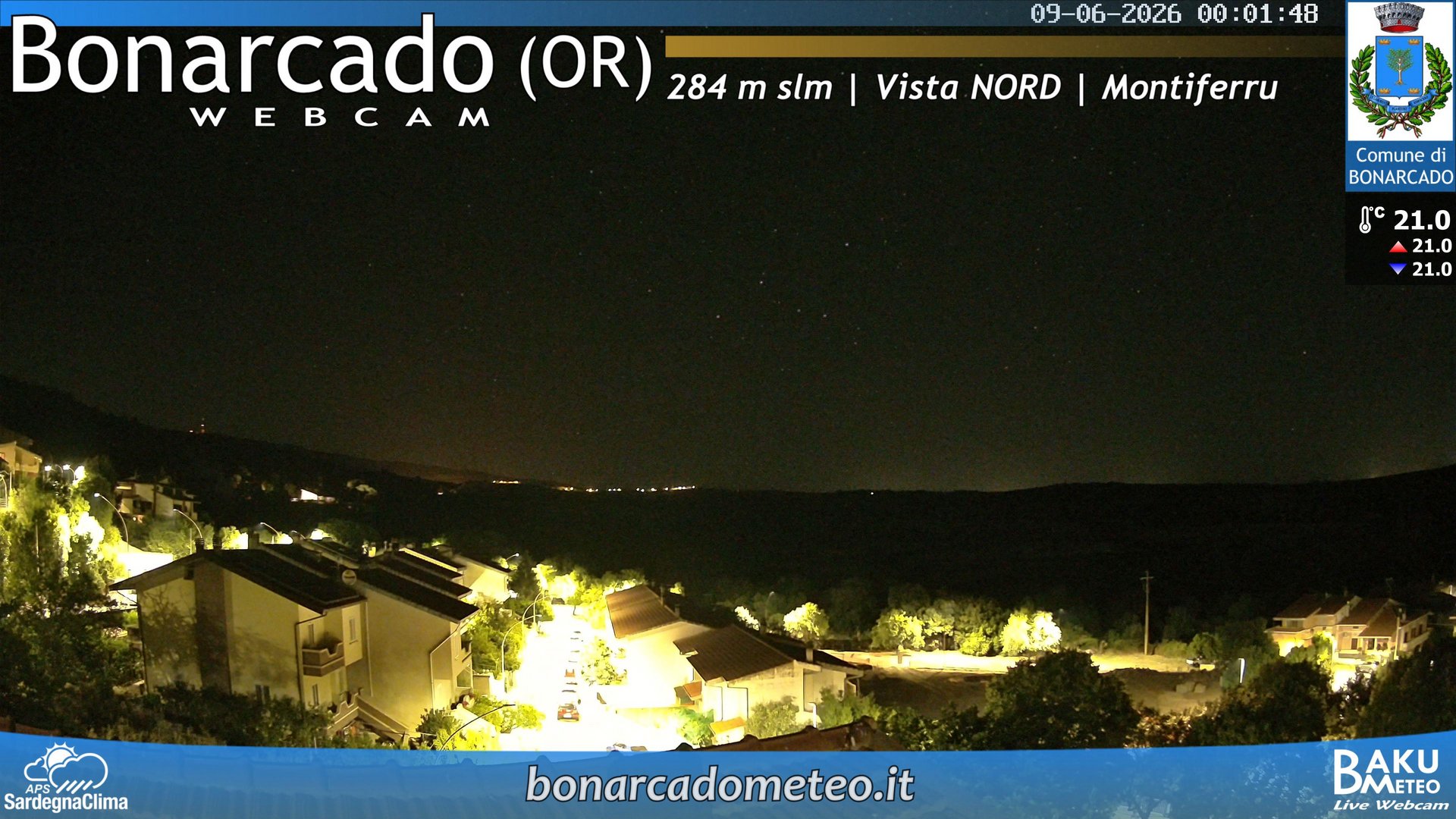 time-lapse frame, Bonarcado NORD webcam