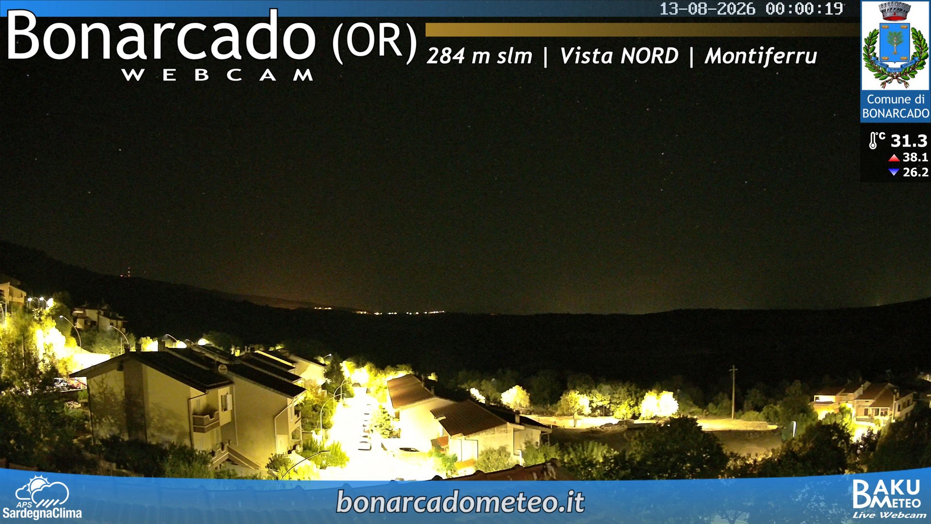 time-lapse frame, Bonarcado NORD webcam