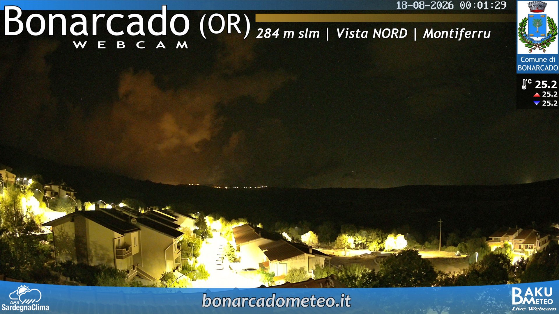 time-lapse frame, Bonarcado NORD webcam