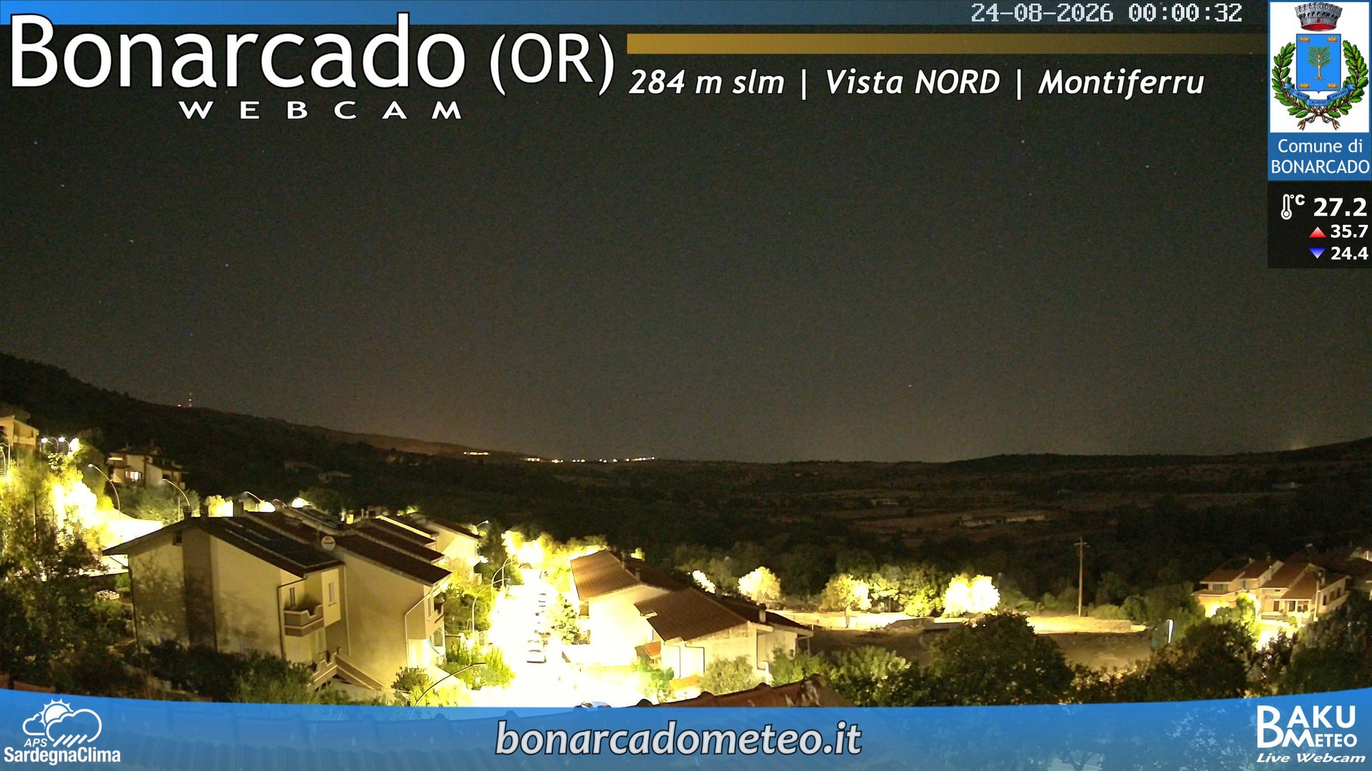 time-lapse frame, Bonarcado NORD webcam