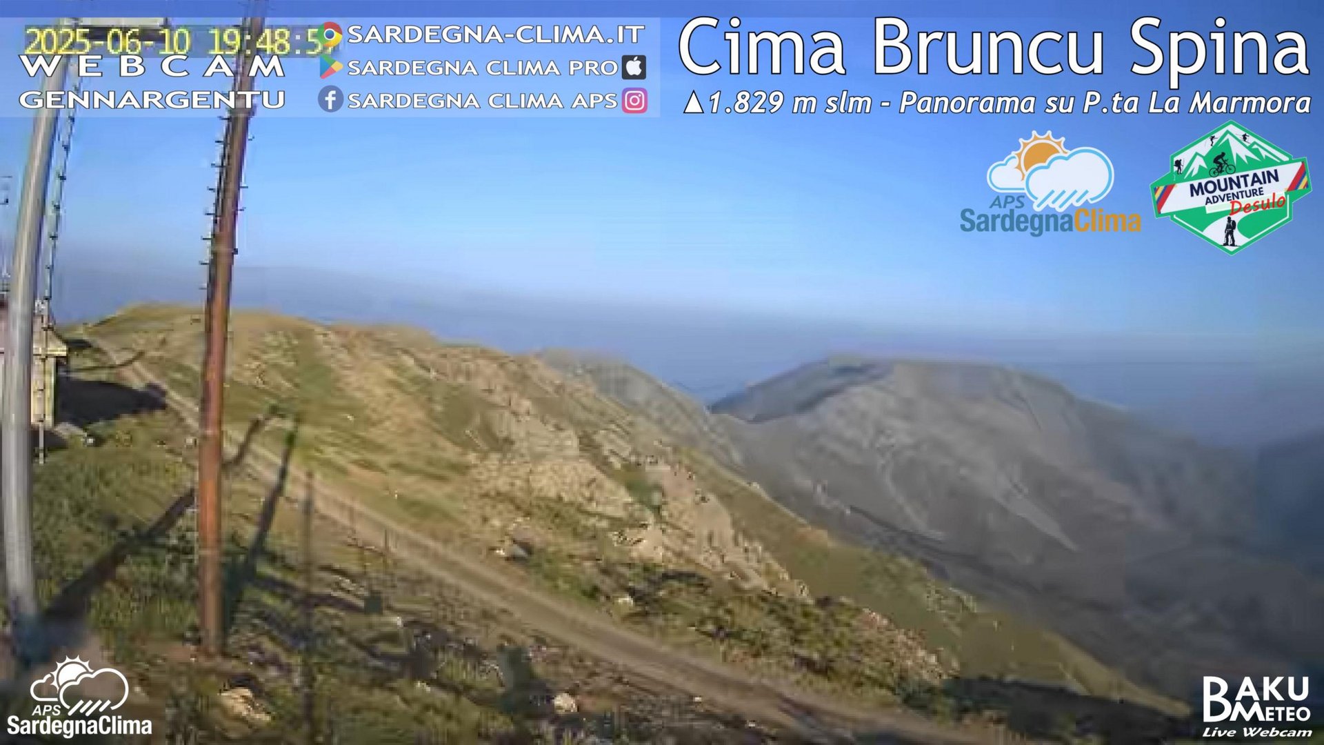 time-lapse frame, Cima Bruncu webcam