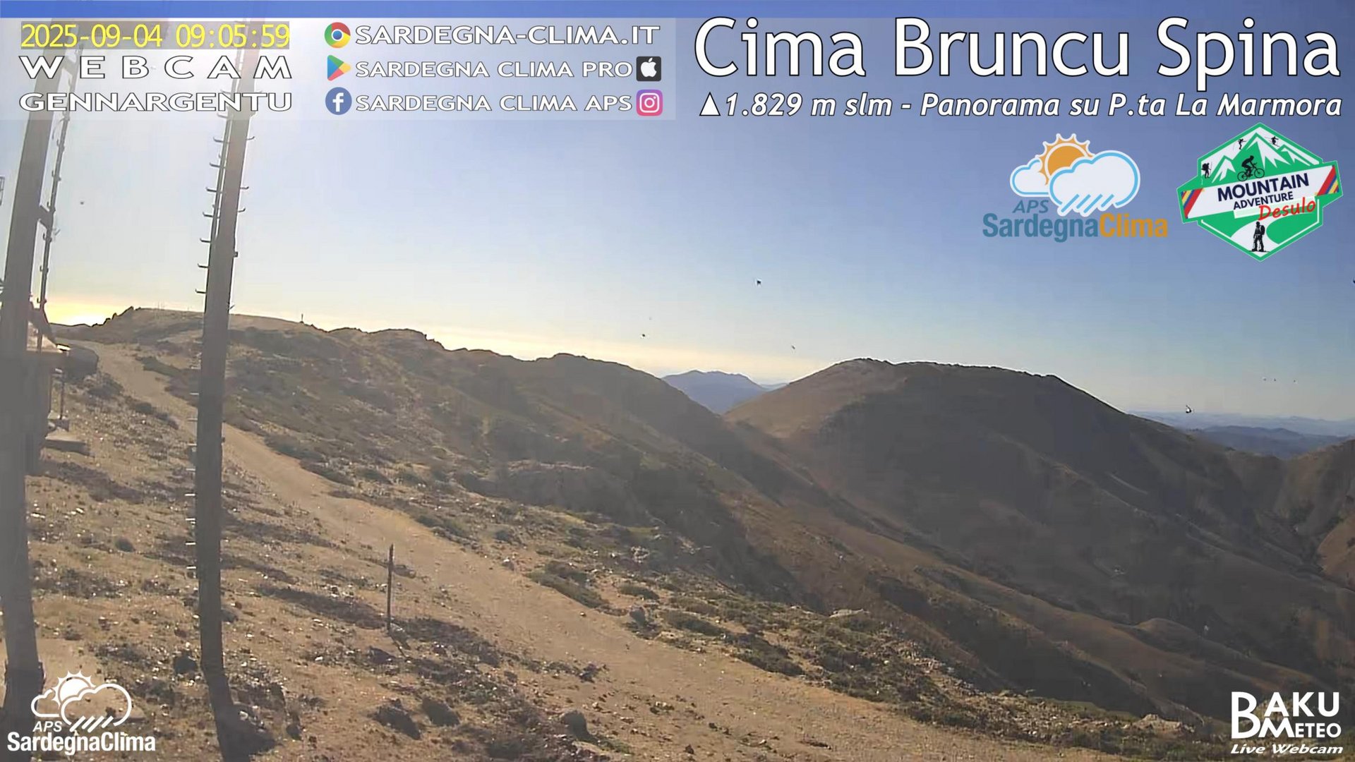 time-lapse frame, Cima Bruncu webcam
