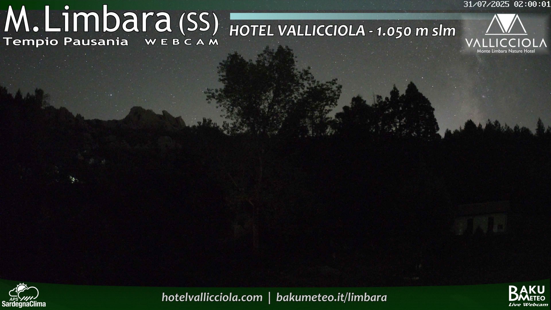 time-lapse frame, Monte Limbara Vallicciola webcam
