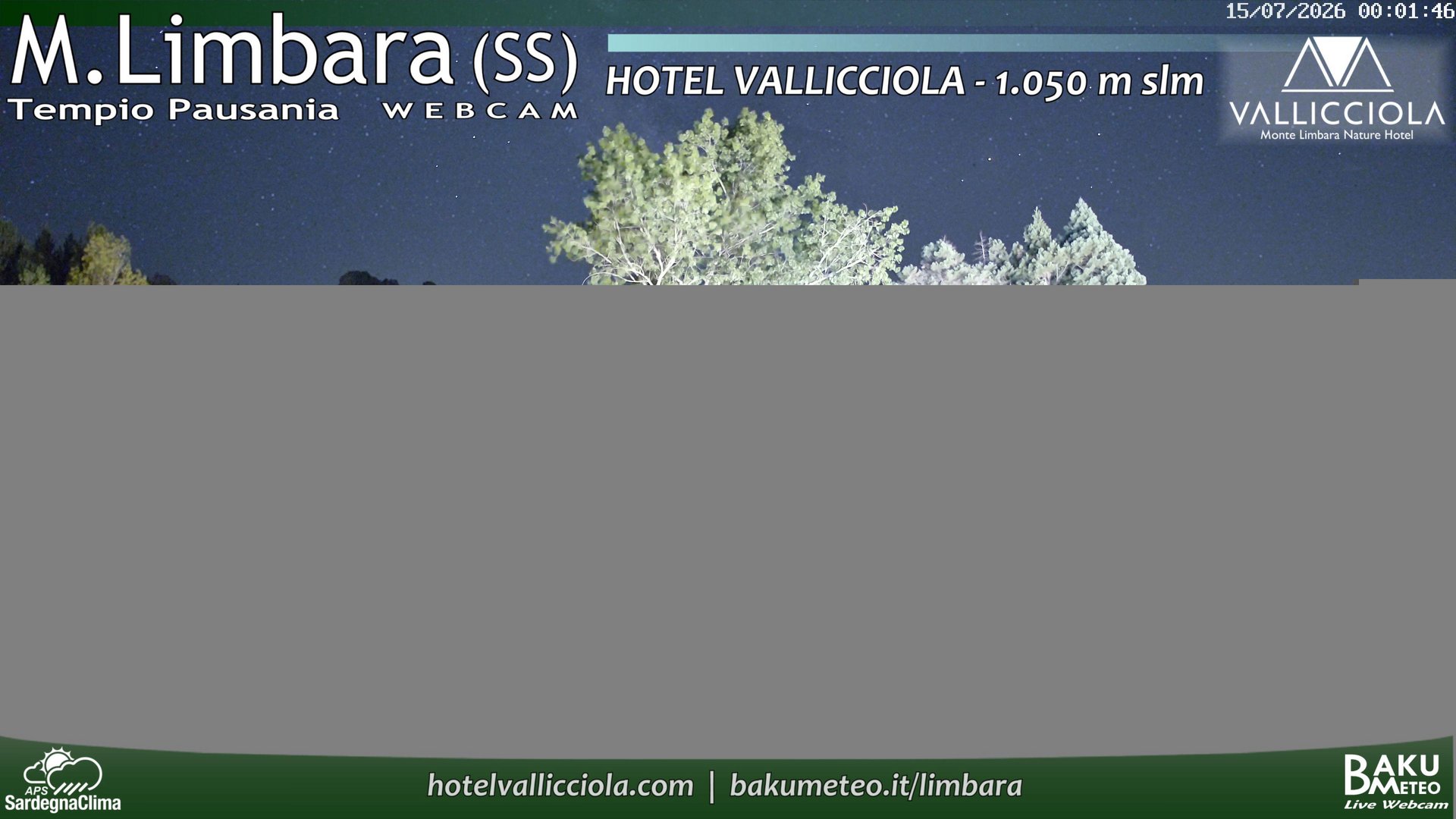 time-lapse frame, Monte Limbara Vallicciola webcam